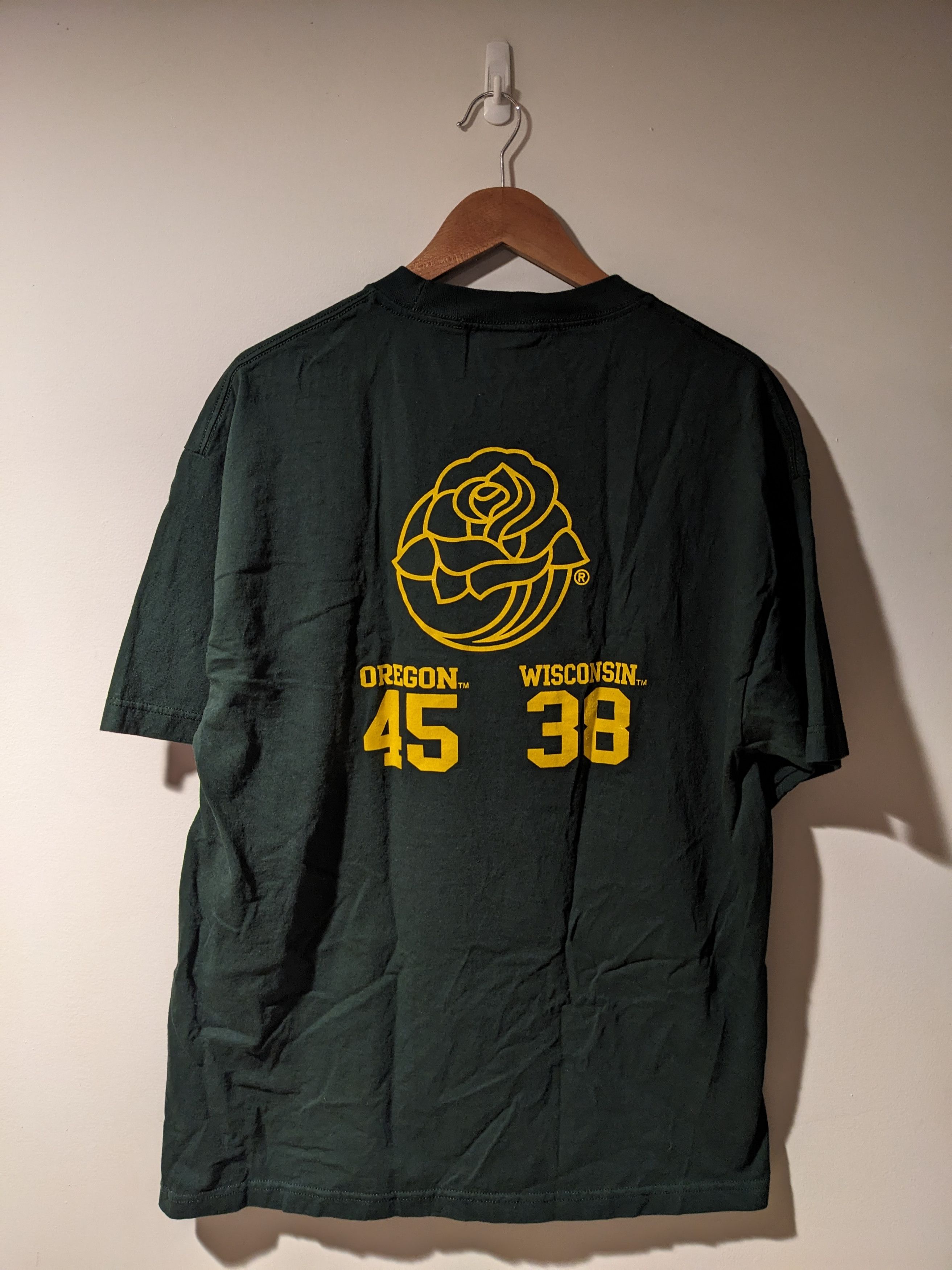 NCAA Vintage 2012 Rose Bowl Champs Oregon Ducks College T-Shirt Size US XL / EU 56 / 4 - 4 Thumbnail