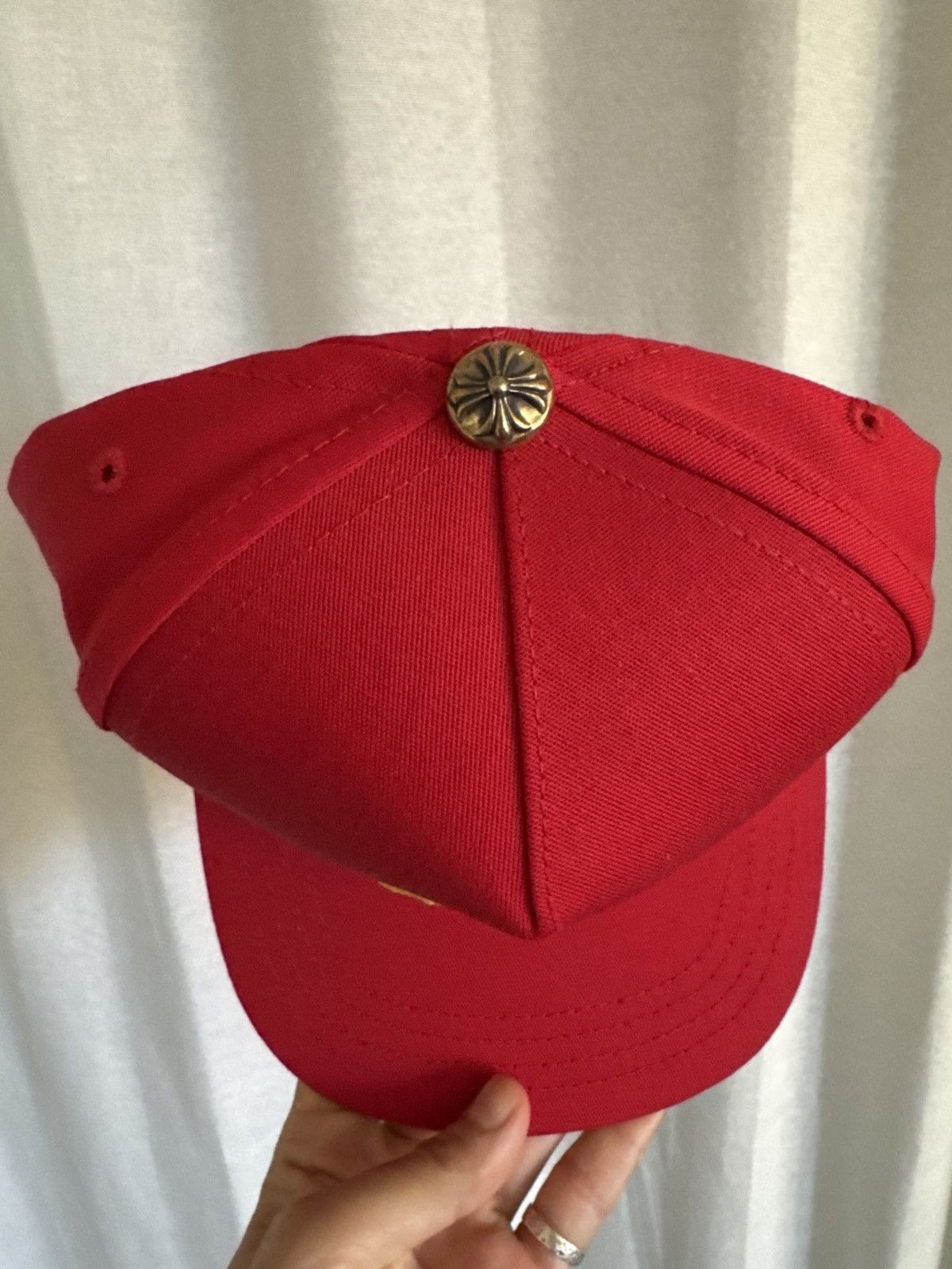 Chrome Hearts Chrome Hearts CH Gold Button Hat Red Yellow Size ONE SIZE - 3 Thumbnail