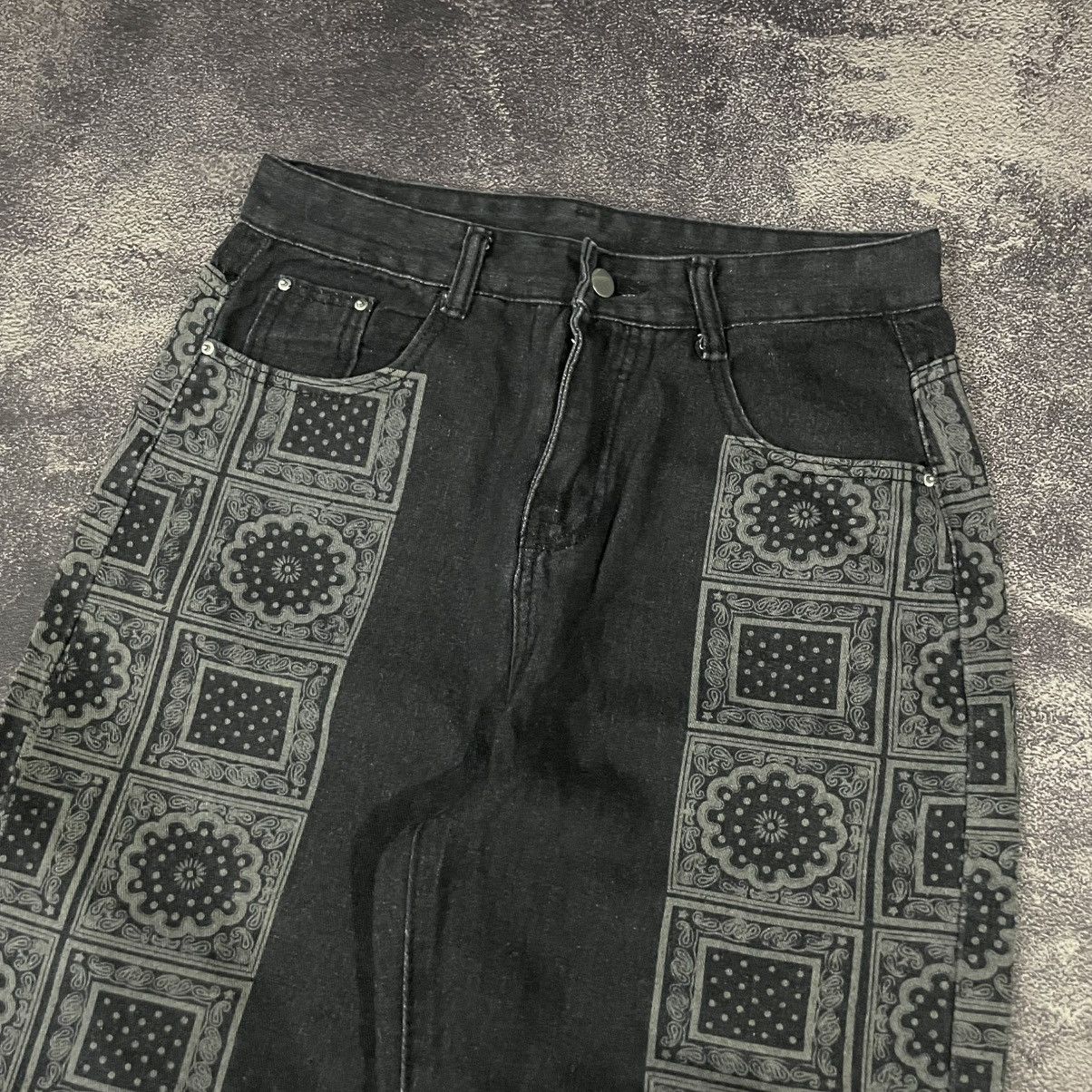 If Six Was Nine × Japanese Brand × Le Grande Bleu (L.G.B.) Y2k black washed print jeans Size US 30 / EU 46 - 3 Thumbnail