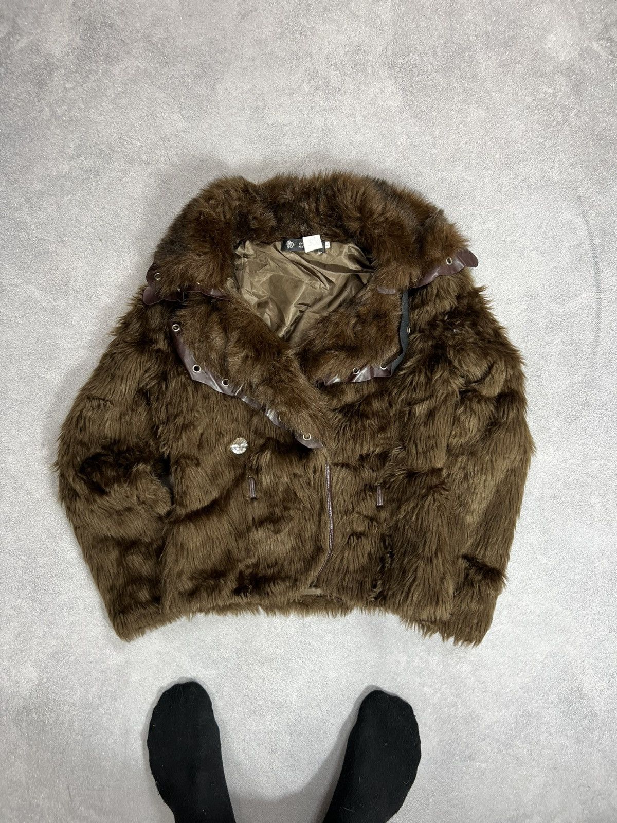Vintage RARE vintage faux fur BARBIE CROPPED coat jacket Y2K Size US S / EU 44-46 / 1 - 1 Thumbnail