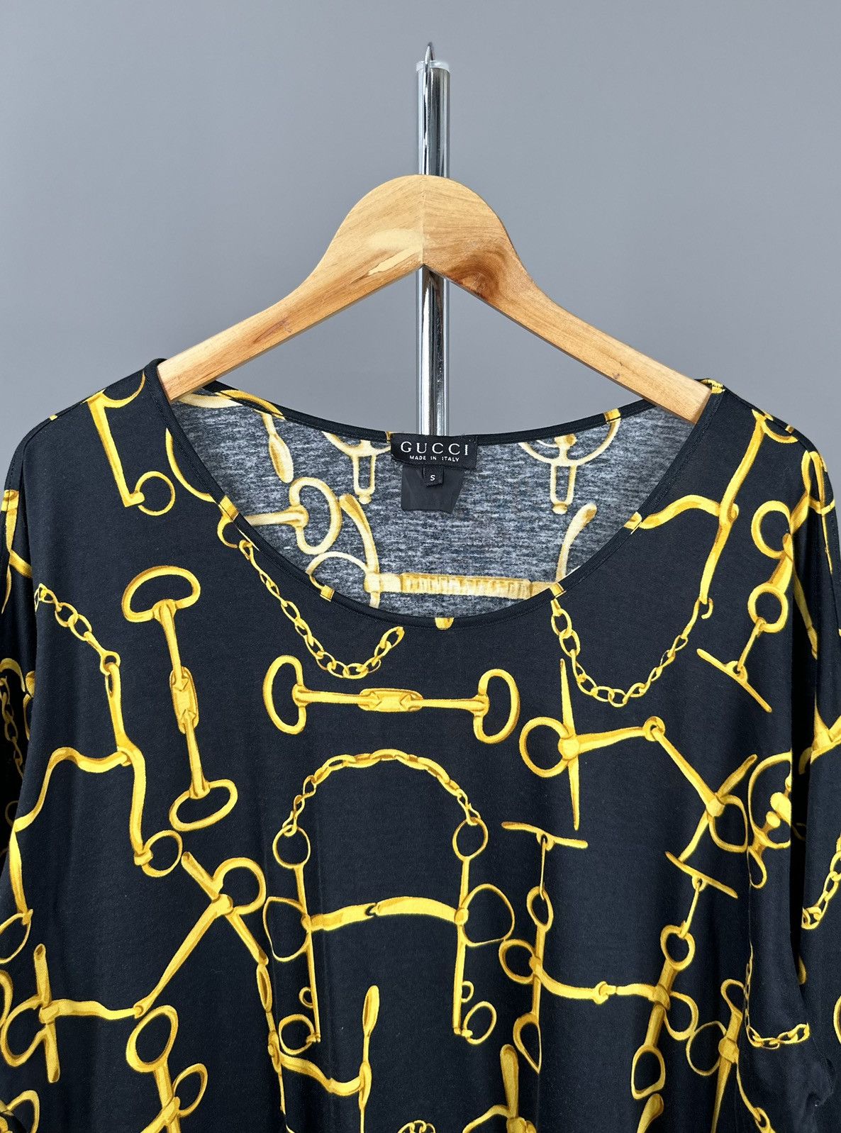 Gucci × Tom Ford Gucci - Tom ford - 1993 HorseBit AllOver Pattern Long Sleeve Size S / US 4 / IT 40 - 4 Thumbnail