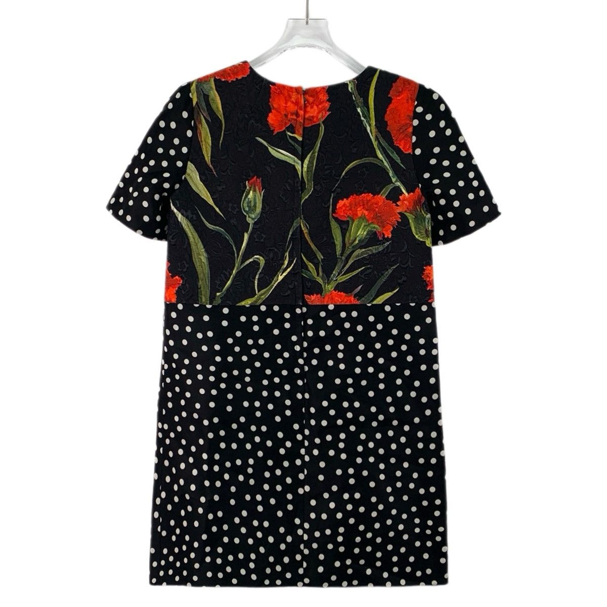 Dolce & Gabbana Dolce & Gabbana Polka Dot Printed Silk Dress K26WX Size L / US 10 / IT 46 - 2 Thumbnail