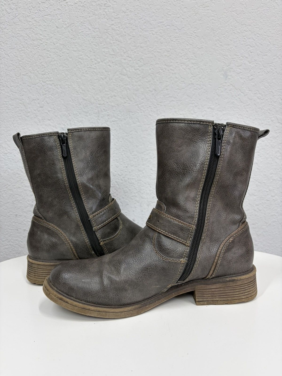 A.S.98 Vintage Like Maison Margiela Belted Leather Biker Boots 00s Size US 8 / EU 41 - 11 Thumbnail