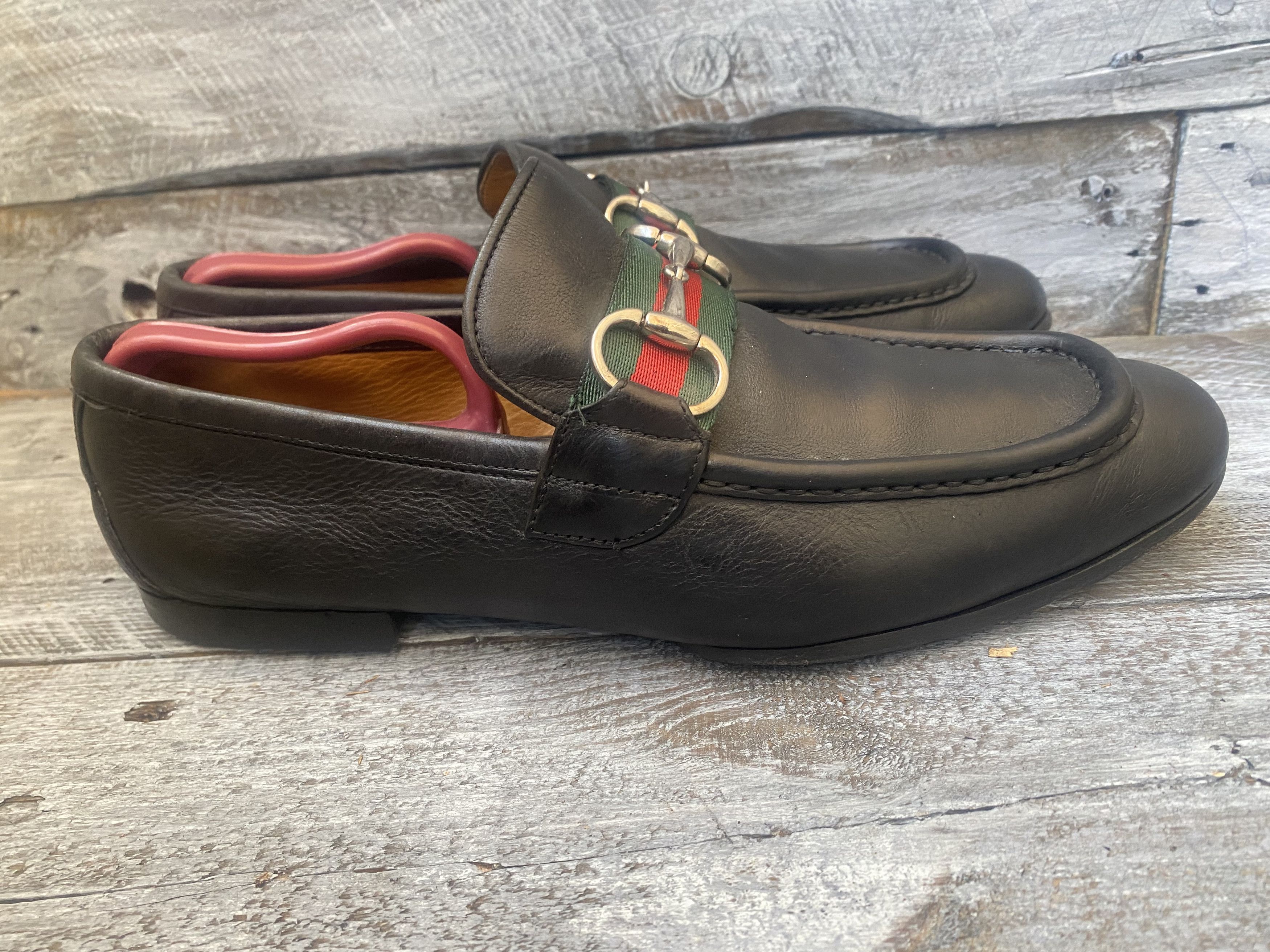 Designer × Gucci Gucci horsebit playboy three stripe jordan loafers sz 40E Size US 7 / EU 40 - 12 Thumbnail