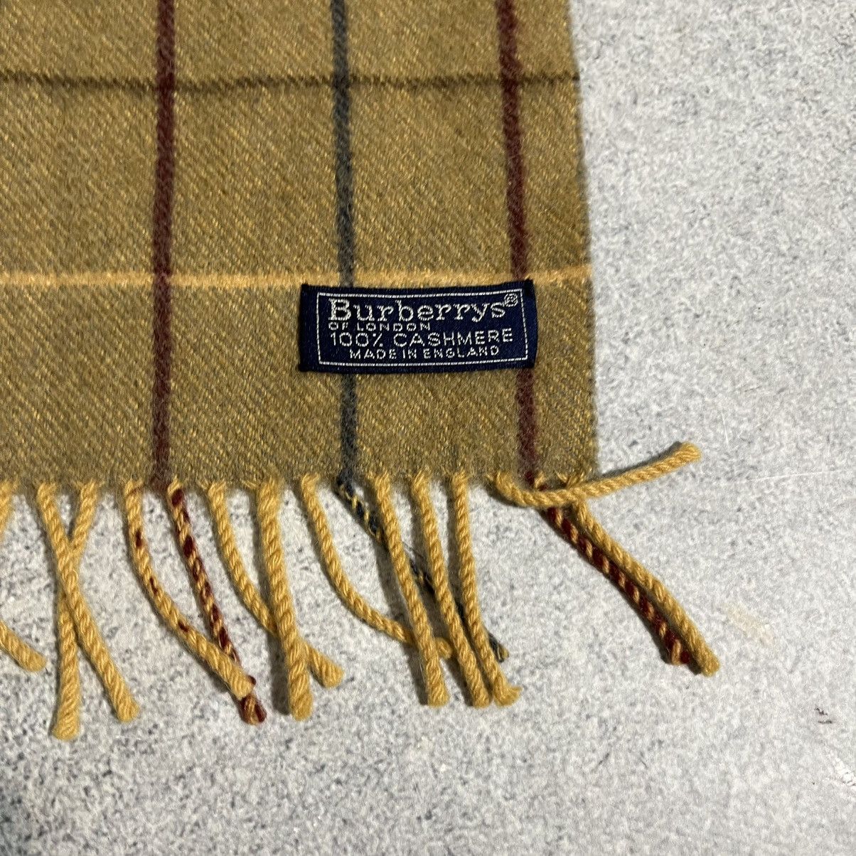 Burberry Vintage Scarf Burberry Lambswool Made in England Cashmere Size ONE SIZE - 4 Thumbnail