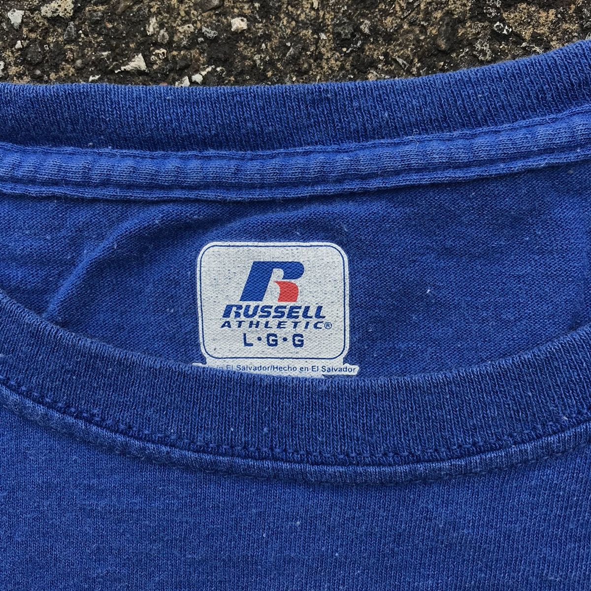 Russell Athletic × Vintage Vintage Thrashed Y2K RUSSELL ATHLETIC Blank Pocket Shirt Size US L / EU 52-54 / 3 - 4 Thumbnail