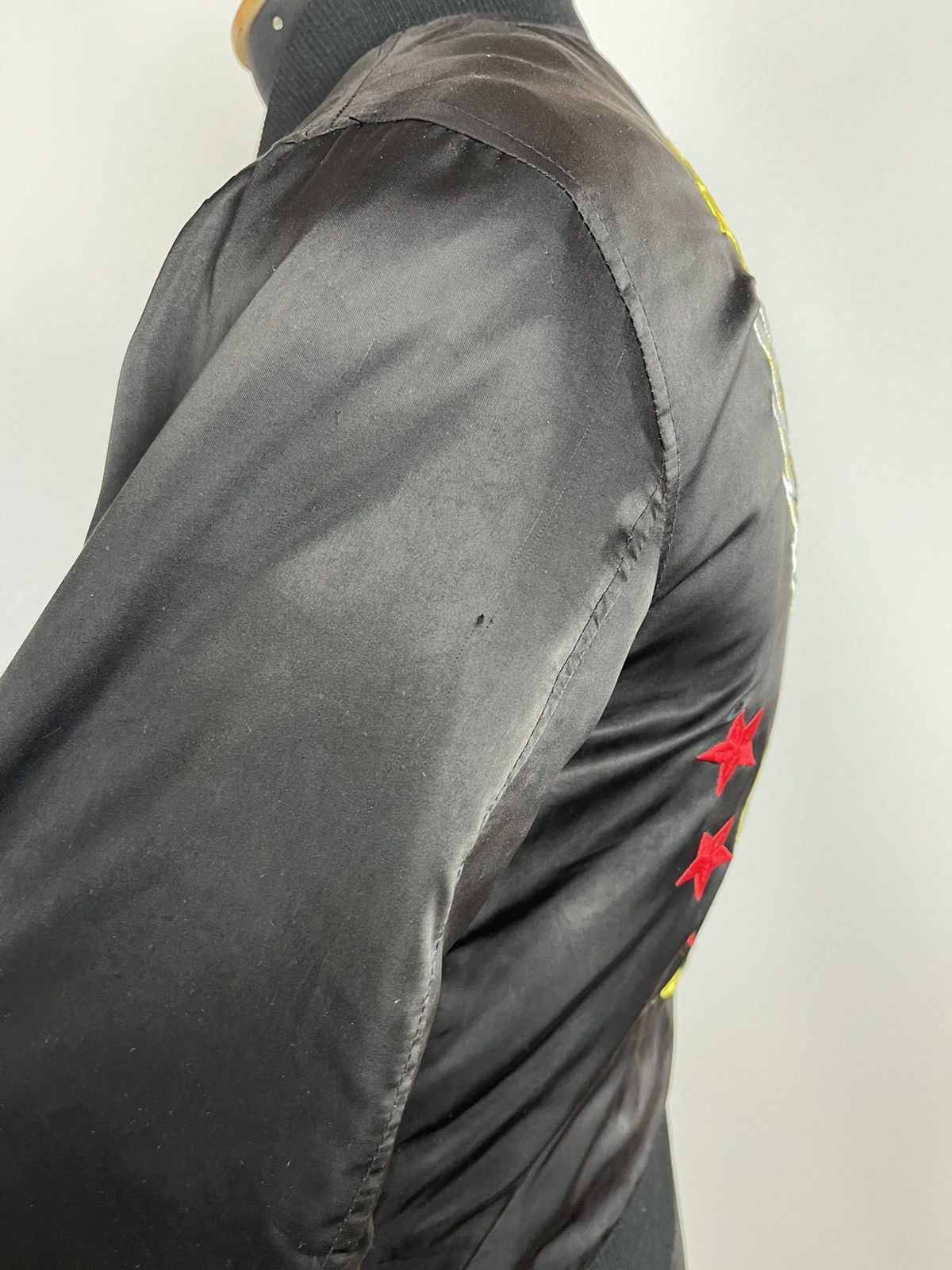 Designer × Diesel Diesel Wild Spirit Embroidered Satin Bomber Jacket Black S Size US S / EU 44-46 / 1 - 5 Thumbnail