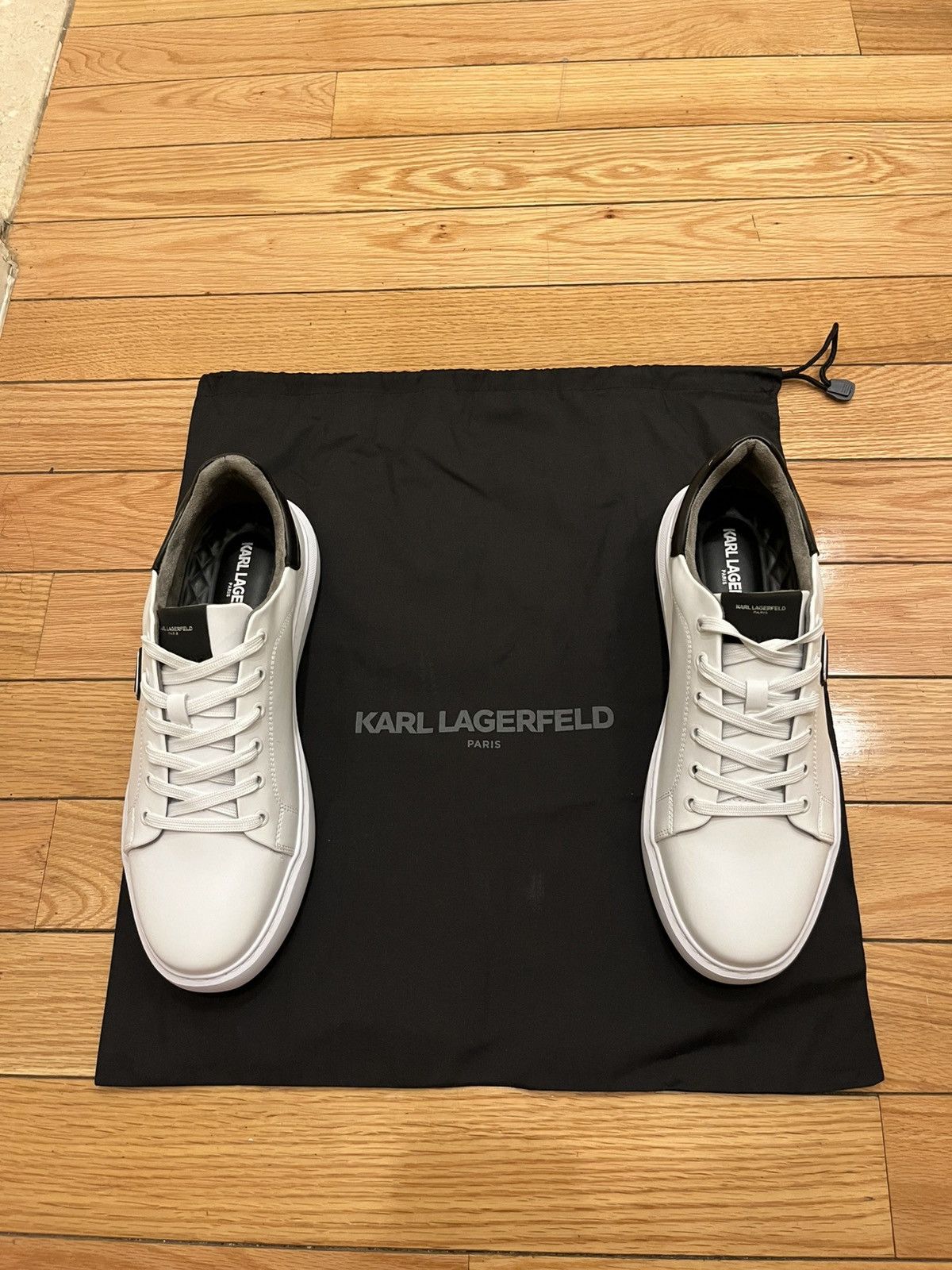 Karl Lagerfeld [BRAND NEW] Karl Lagerfeld sneakers - Low top white leather Size US 12 / EU 45 - 8 Thumbnail