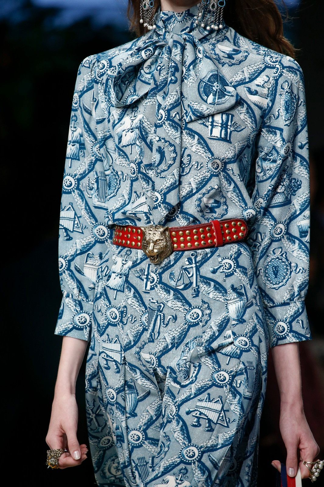 Gucci Gucci runway tiger head leather belt Size ONE SIZE - 1 Thumbnail