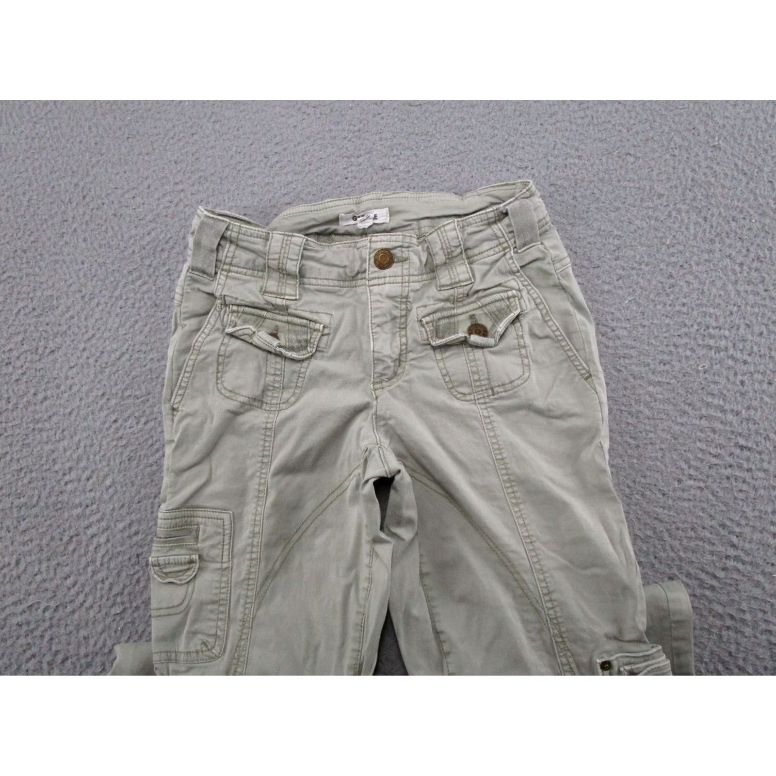Garage Garage Green Denim Flared Leg Jeans Womens Size 0 Mid Rise Size 25" / US 0 / IT 36 - 3 Thumbnail