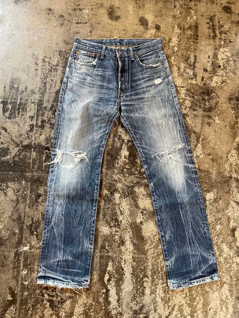 Levi's Vintage Japanese Levi’s Faded Blue Wash Distressed Denim Size US 30 / EU 46 - 1 Thumbnail