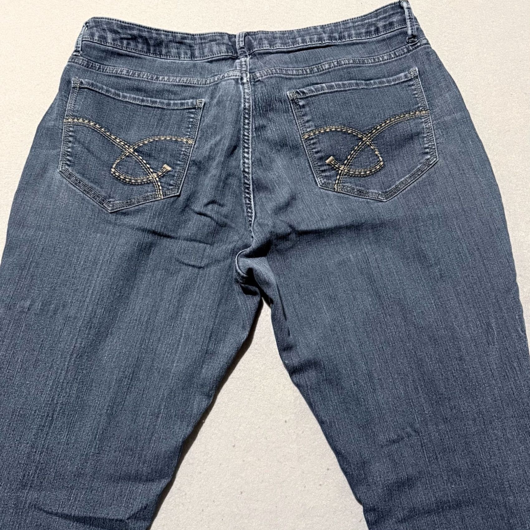 Lee Riders by Lee Skinny Jeans Women's Blue Denim Mid Rise Modern Fit - 35X30 Size 24" / US 00 / IT 34 - 4 Thumbnail