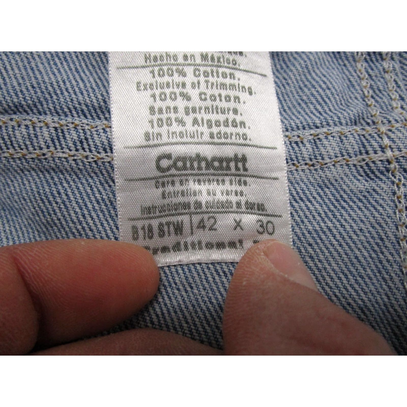 Carhartt VINTAGE Carhartt Jeans Mens 42x30 Tapered Distressed Grunge B18 STW Traditional Fit Y2K Size US 42 / EU 58 - 4 Thumbnail