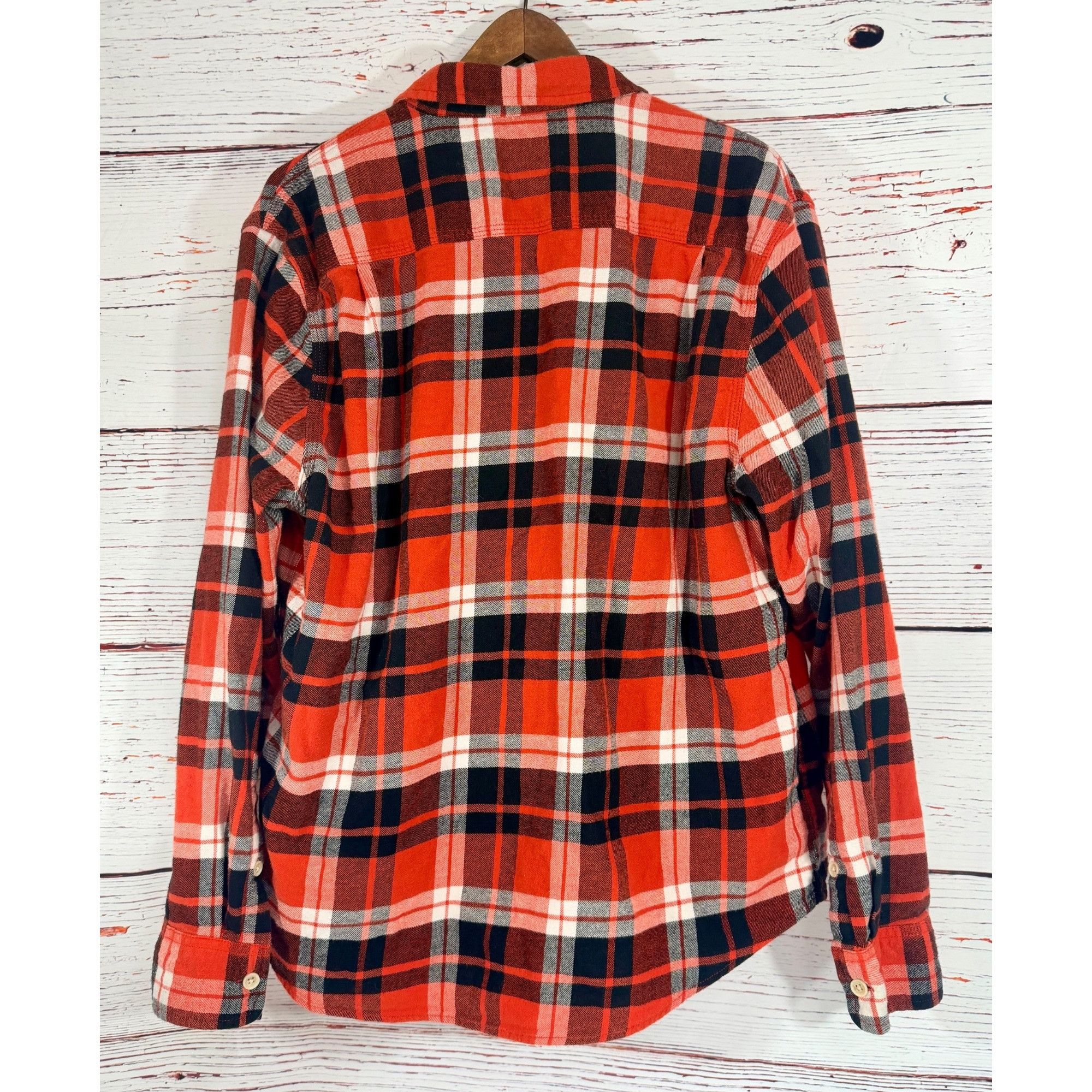 Lucky Brand Lucky Brand Red Plaid Flannel Saturday Stretch Mens Large Bu Size US L / EU 52-54 / 3 - 6 Thumbnail