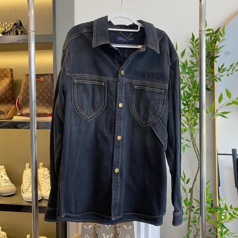Louis Vuitton Louis Vuitton Black Cotton Men's Jacket 0089 Size US L / EU 52-54 / 3 - 1 Thumbnail