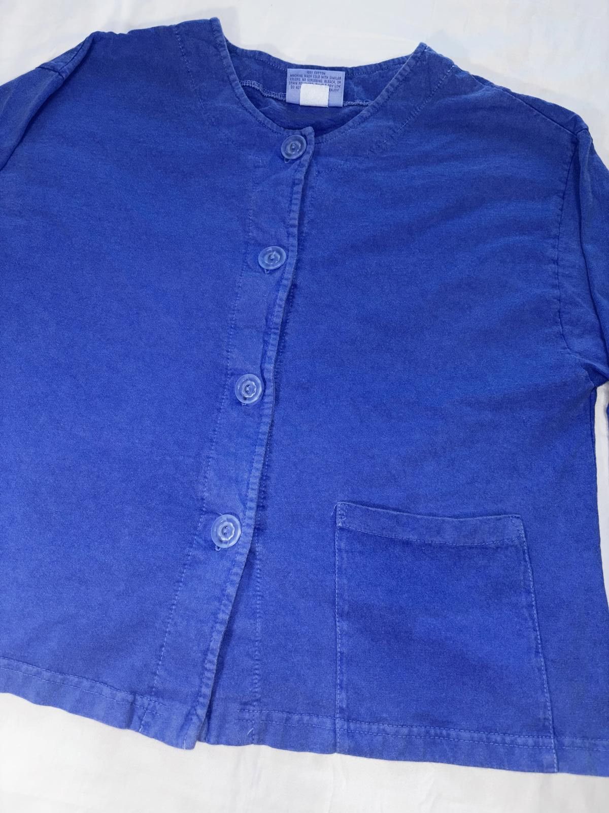 Designer Vintage Fresh Produce Women's Casual Button-Up Cardigan-Blue Size M / US 6-8 / IT 42-44 - 3 Thumbnail