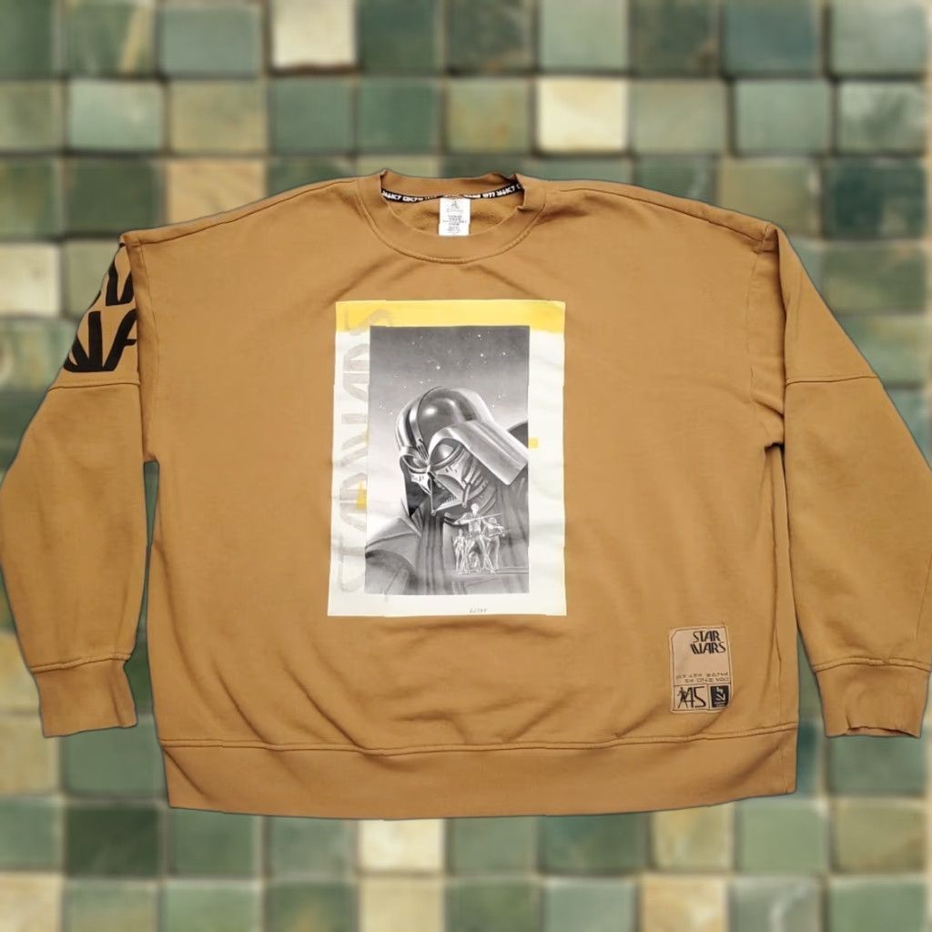 Disney VINTAGE Star Wars Concept Series Sweatshirt Mens 2XL Brown Disney Art Crewneck Pullover Size US XXL / EU 58 / 5 - 1 Thumbnail
