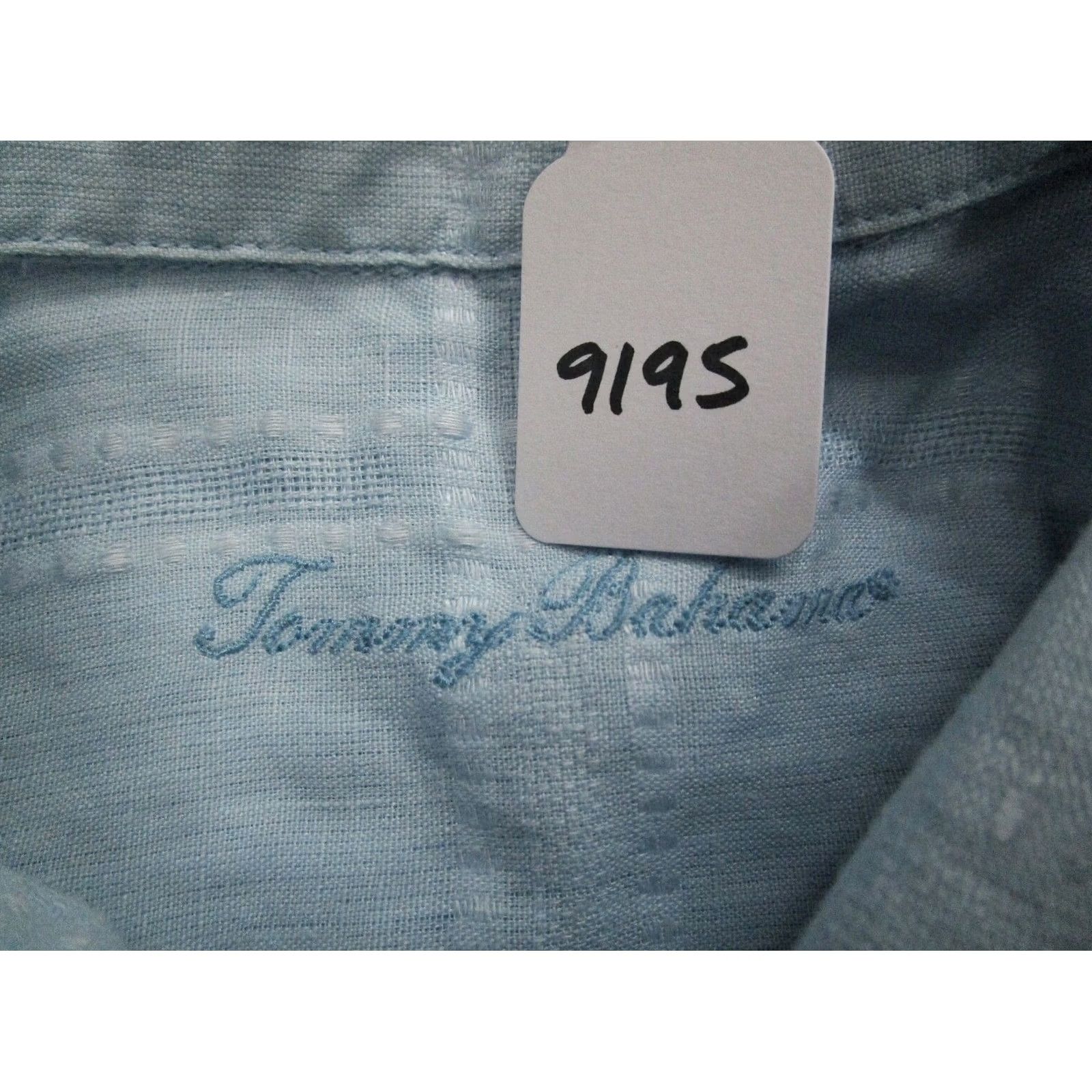Tommy Bahama Tommy Bahama Shirt Men Large Blue Linen Long Sleeve Button Down Casual Plaid Pattern Regular Knit? Size US L / EU 52-54 / 3 - 8 Thumbnail