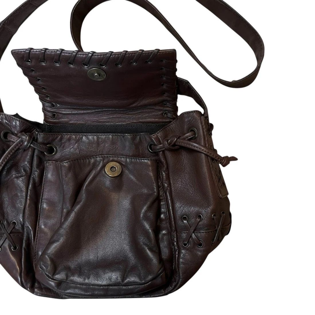 Prada Laced Eyelet Leather Bag