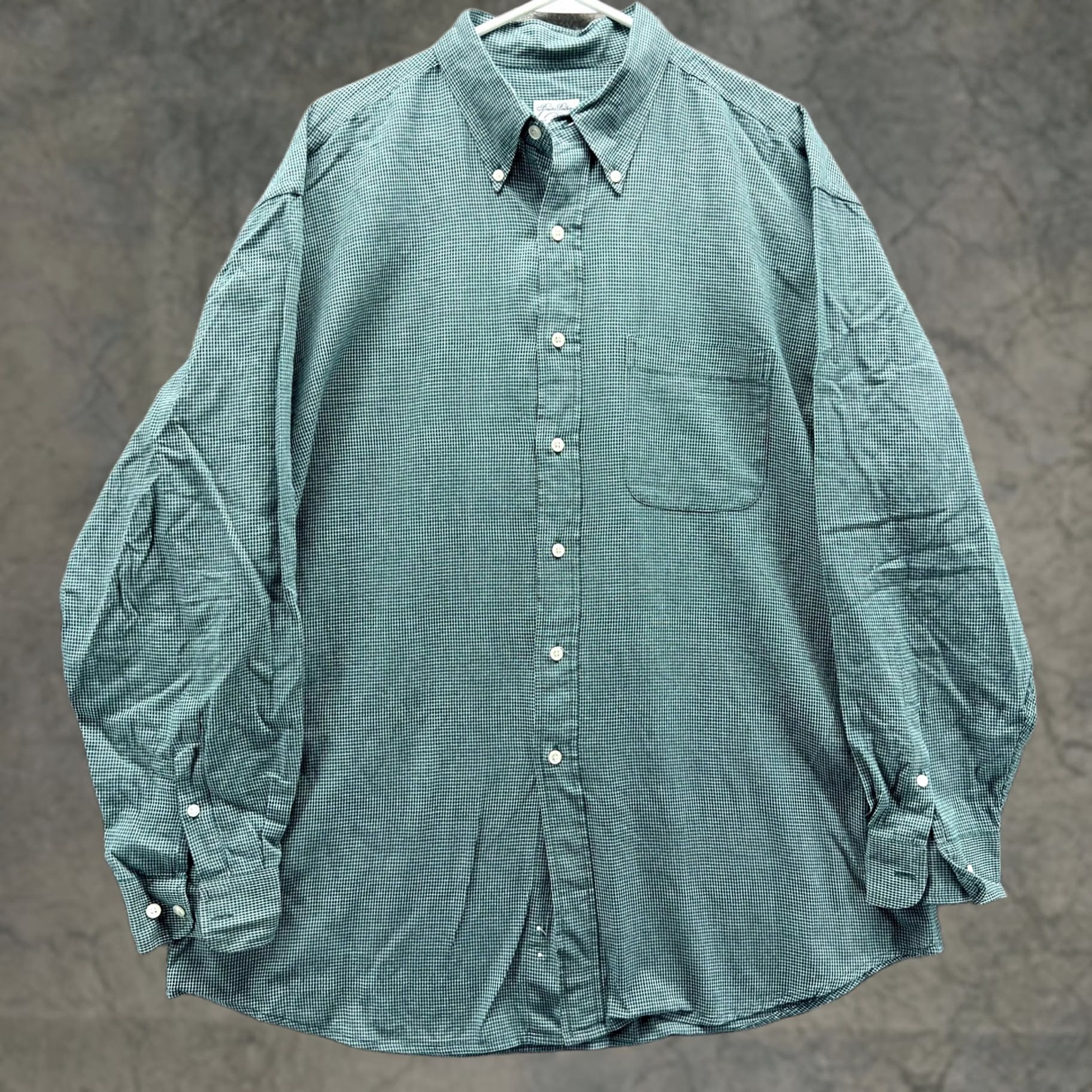 Brooks Brothers Brooks Brothers Shirt Mens L Green Check Long Sleeve Button Front Casual Size US L / EU 52-54 / 3 - 1 Thumbnail
