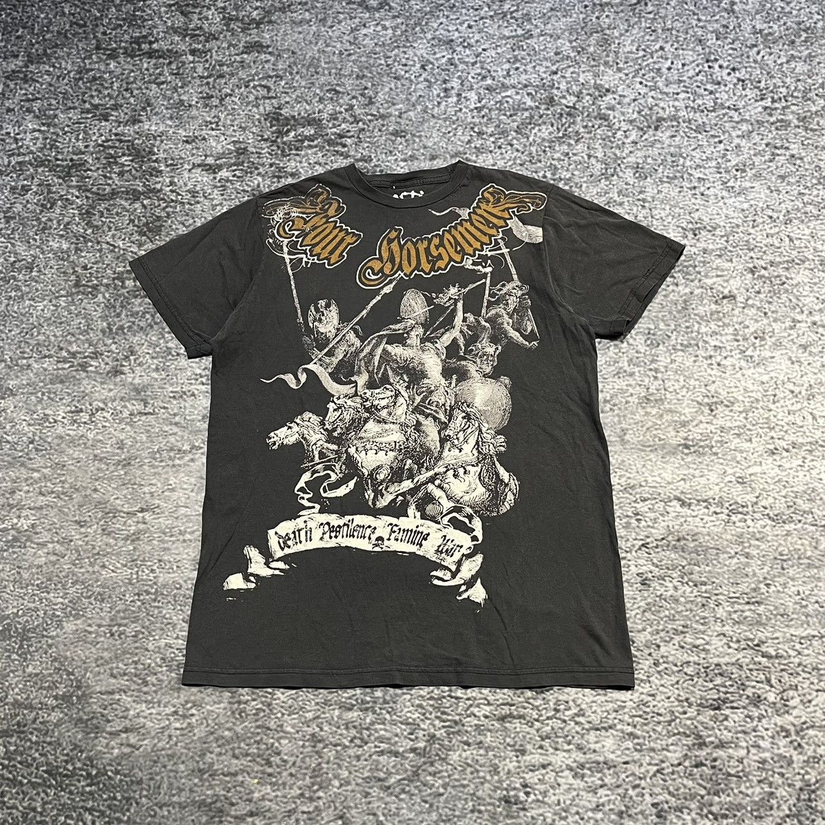 Affliction Sanctifty Skull Cyber Grunge Skater Y2K T Shirt Medium Size US M / EU 48-50 / 2 - 1 Thumbnail