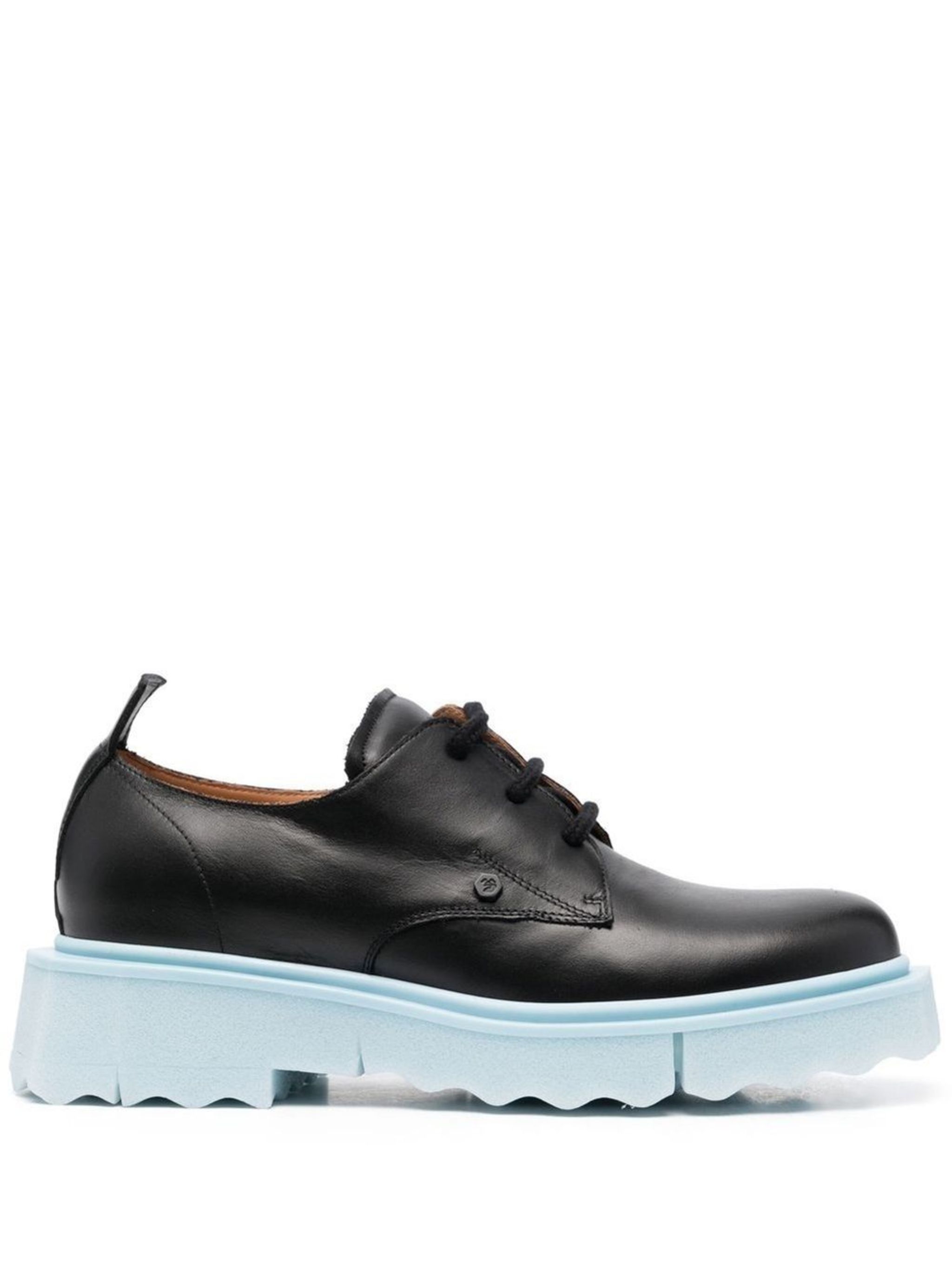 Off-White o1gr1nt1124 Leather Sponge Derby Shoes in Black Size US 10 / EU 43 - 1 Thumbnail