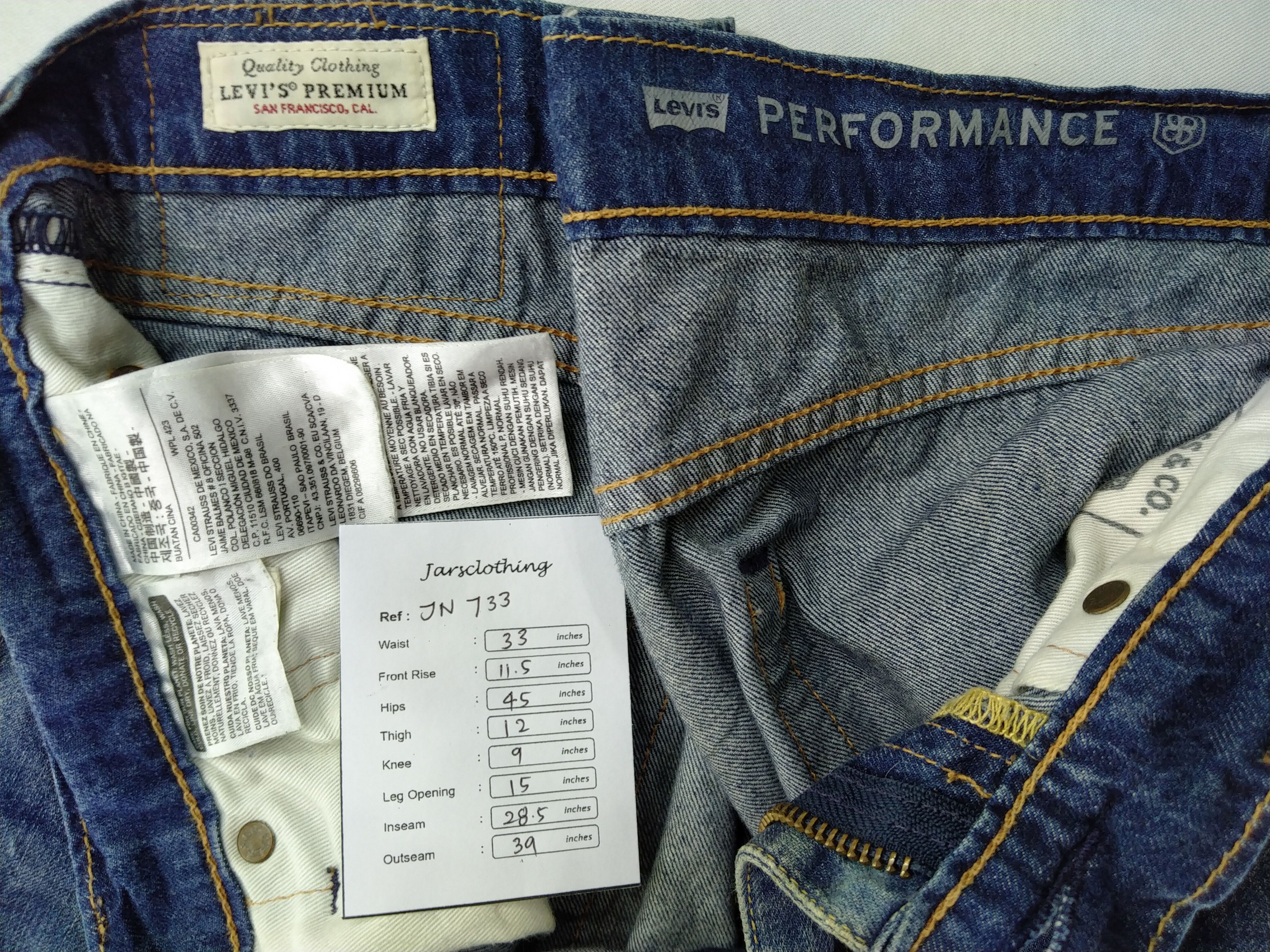 Levi's Faded Blue Levi's Premium 505 Denim 33 x 28.5 JN733 Size US 33 - 8 Thumbnail