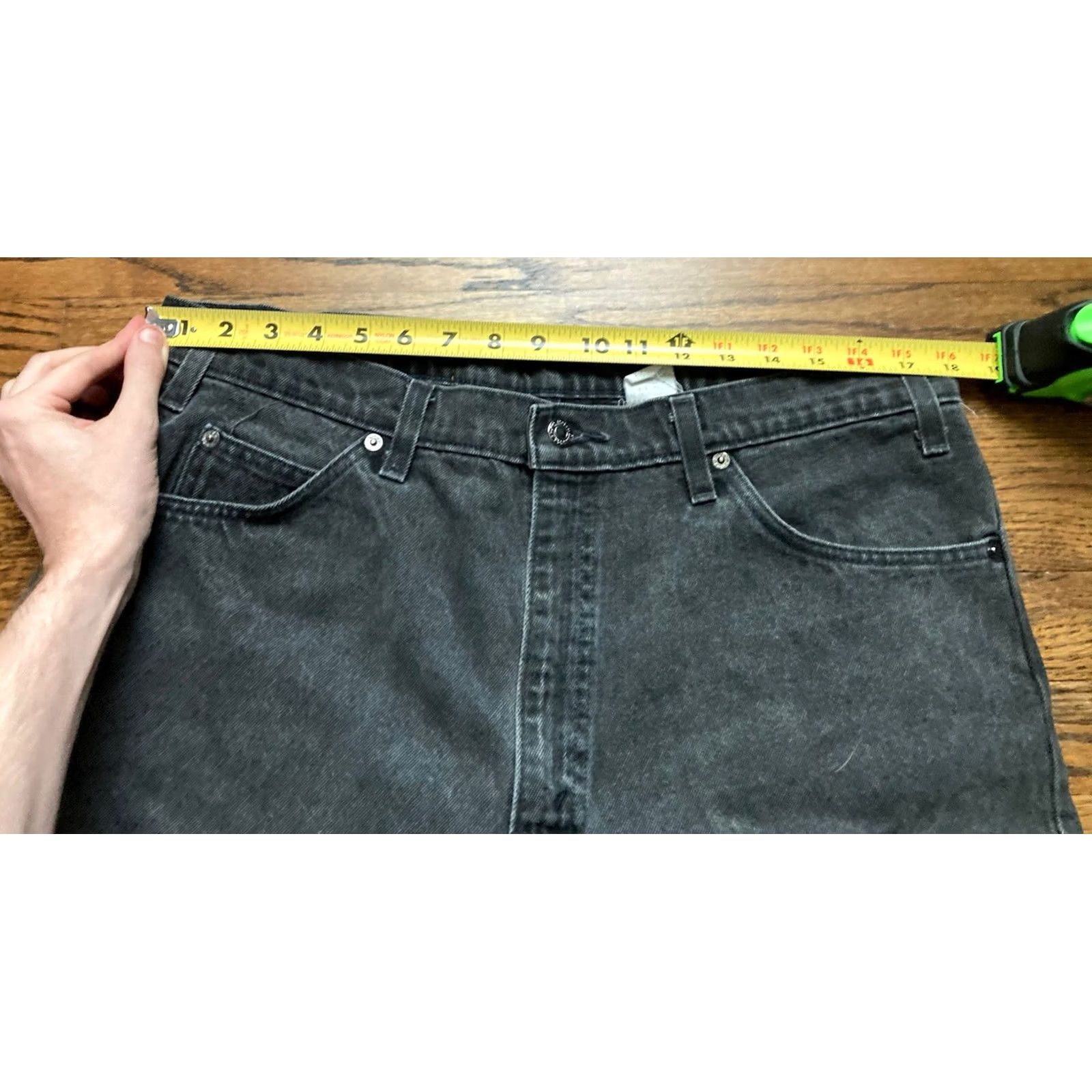 Levi's VINTAGE Levi’s 550 Jeans Mens 38x30 Black Denim Relaxed Tapered Orange Tab 90s 80s Made In USA Size US 38 / EU 54 - 6 Thumbnail