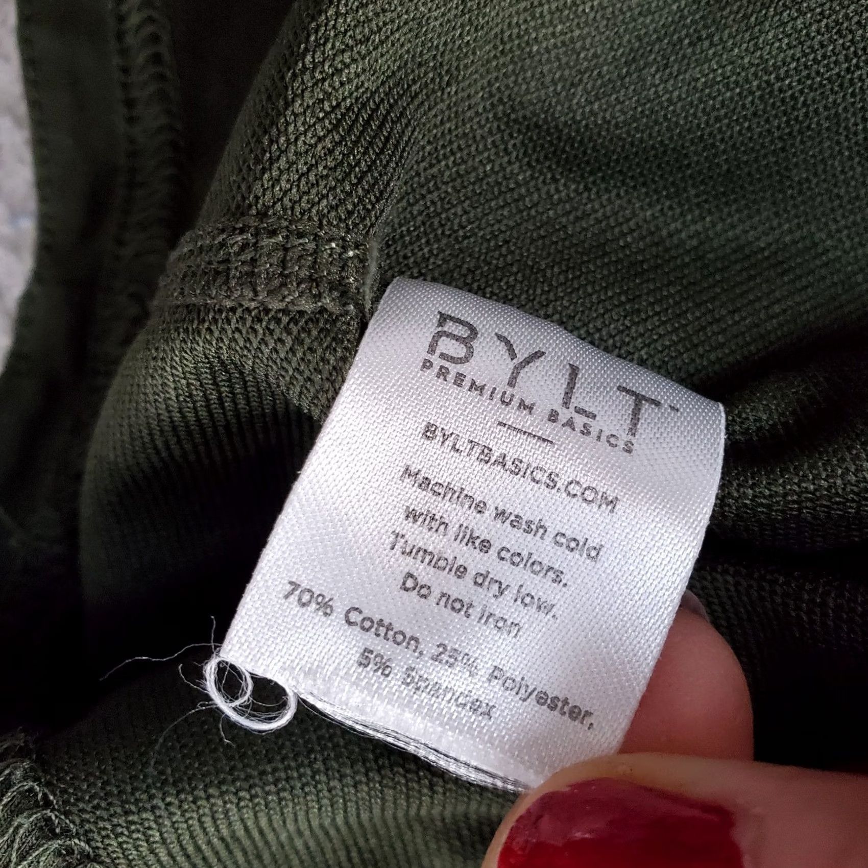 Other BYLT T-Shirt Mens L Green Stretch Cotton Drop Lux Round Size US L / EU 52-54 / 3 - 6 Thumbnail