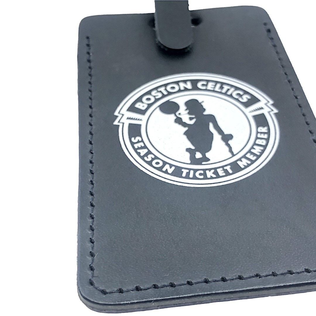 NBA Boston Celtics Season Ticket Member Black Leather Name Tag Size ONE SIZE - 4 Thumbnail