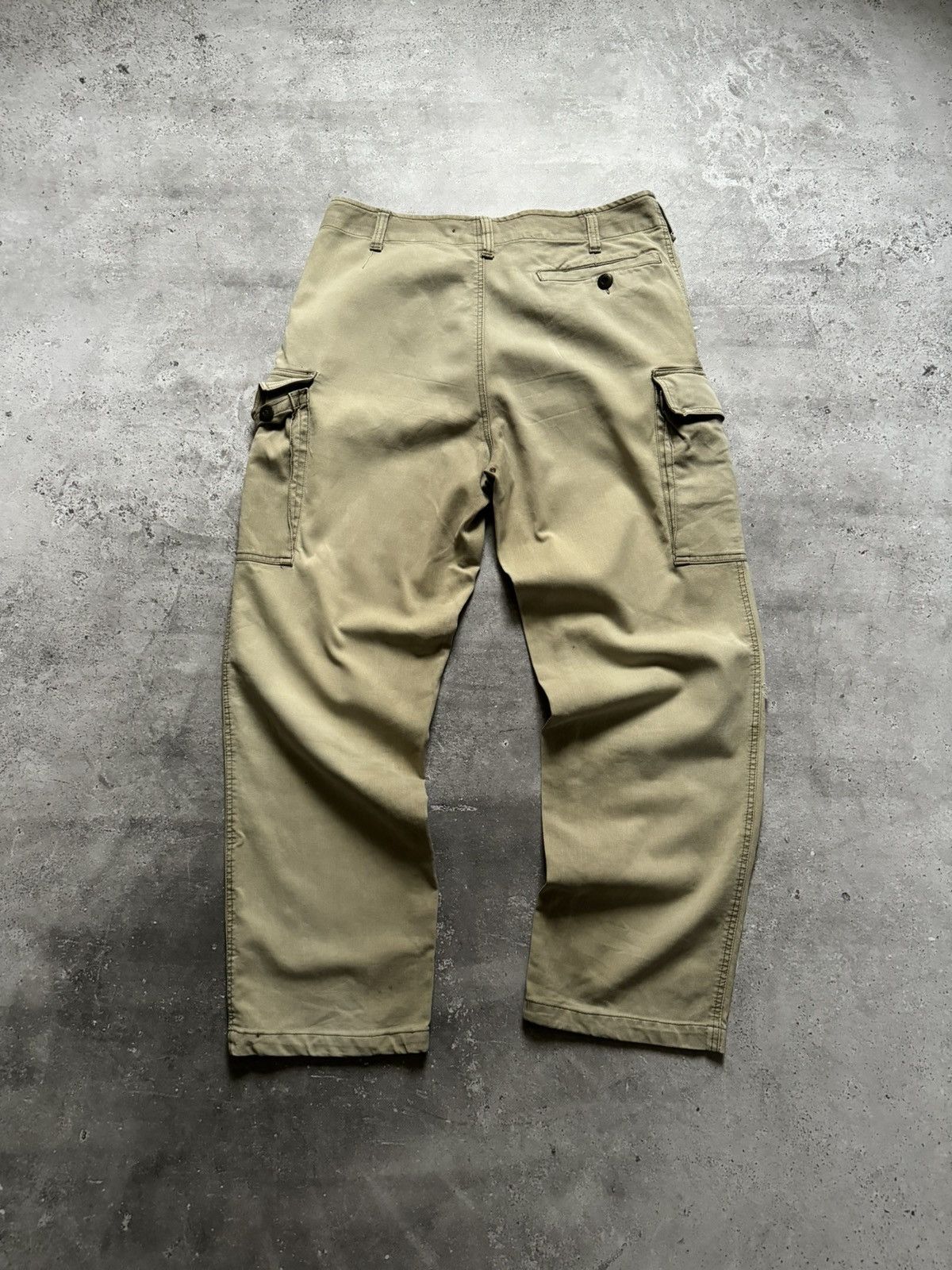 Vintage Vintage 90s Military Beige Cargo Pants Size US 34 / EU 50 - 9 Thumbnail