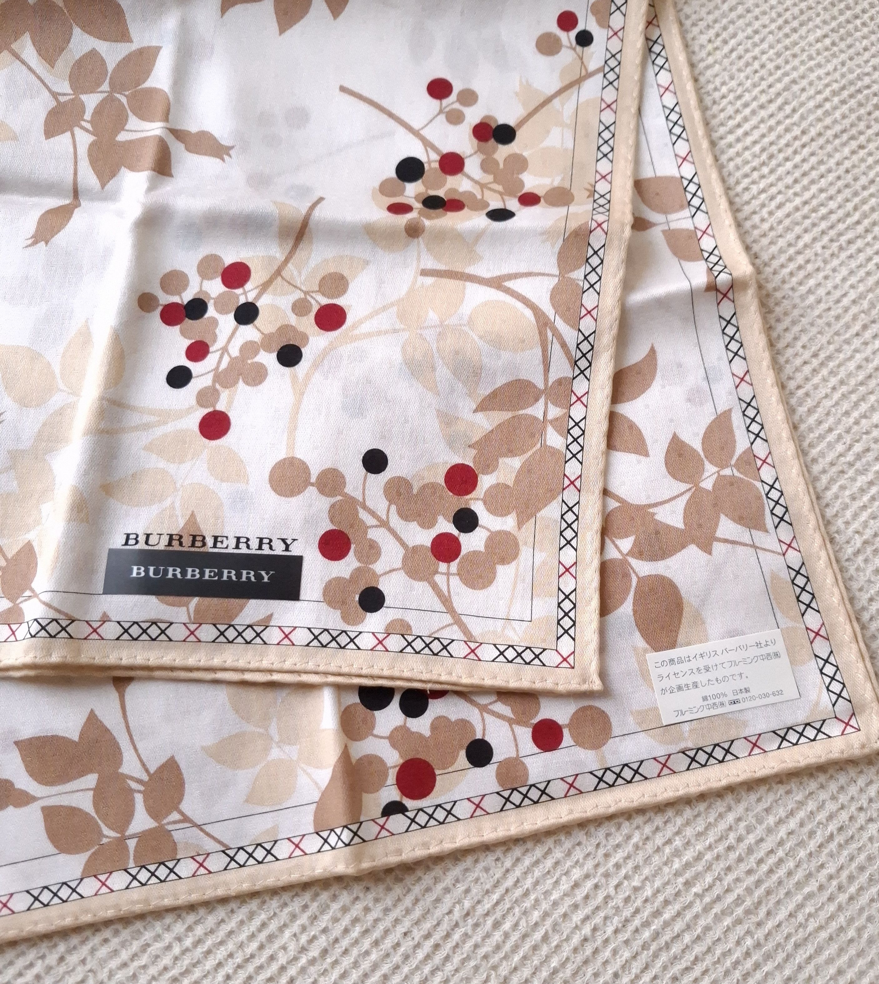 Burberry × Vintage NEW Vintage Burberry Bandana/Handkerchief/scarf Japan Size ONE SIZE - 2 Thumbnail