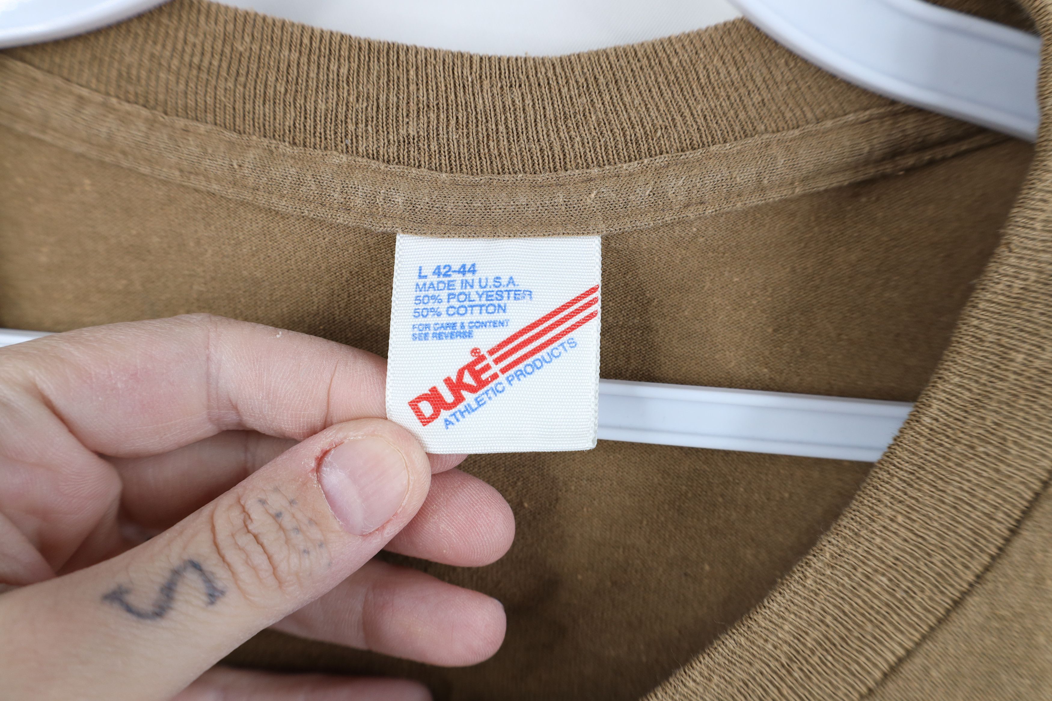 Vintage Vintage 70s Streetwear Blank Short Sleeve T-Shirt Brown USA Size US L / EU 52-54 / 3 - 4 Thumbnail