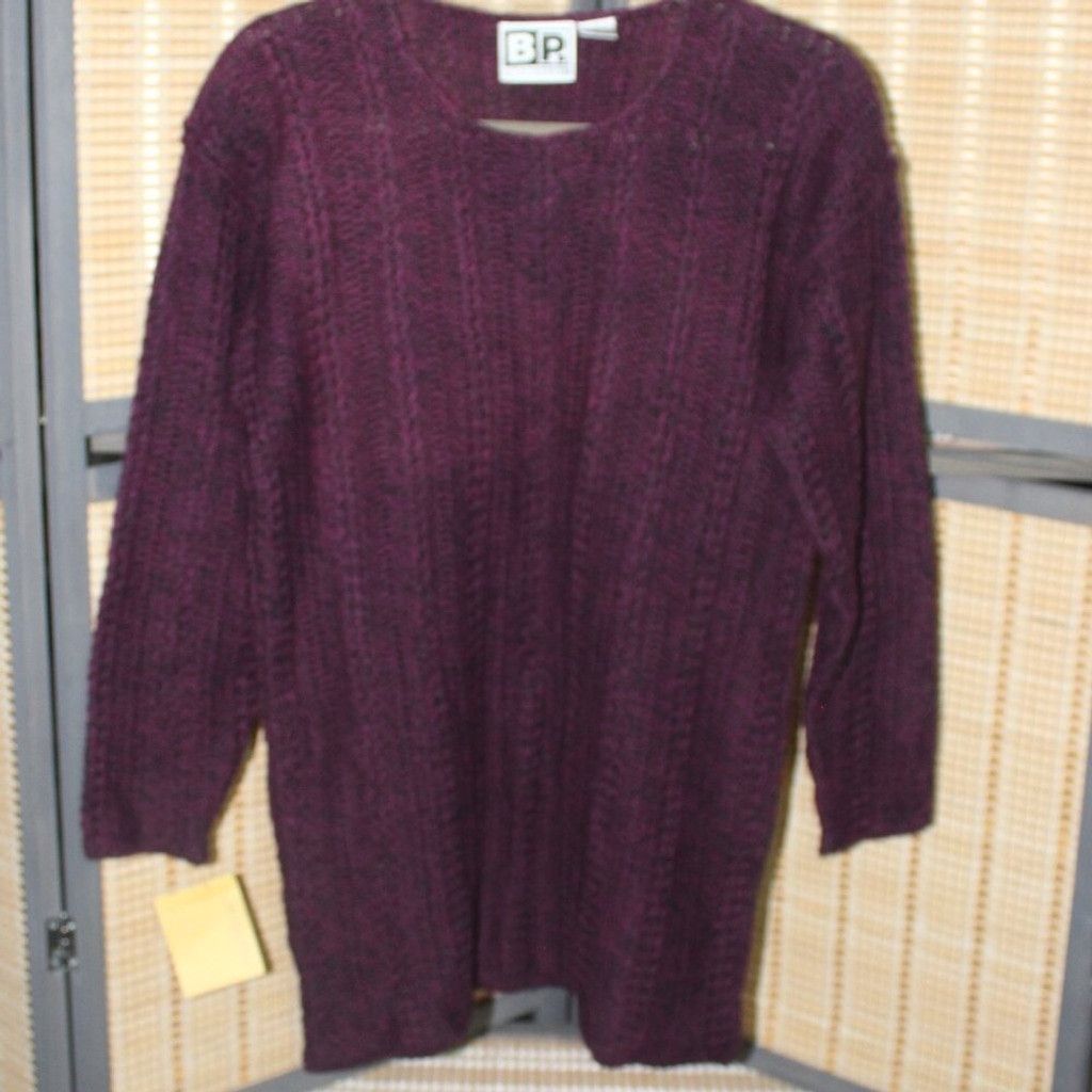 Nordstrom BP Nordstroms Mottled Magenta and Black Crew Neck Sweater Size XL / US 12-14 / IT 48-50 - 1 Thumbnail