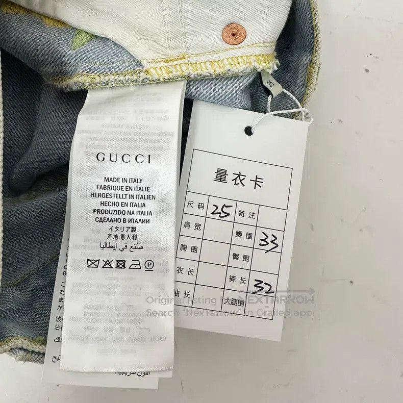 Gucci Gucci Logo floral embroidery pattern casual denim shorts Size 25" / US 0 / IT 36 - 3 Thumbnail