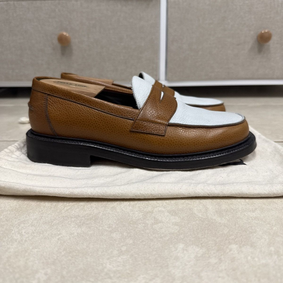 Blackstock & Weber Blackstock & Weber Ellis Penny Loafer in Acorn and White Size US 6.5 / EU 39-40 - 5 Thumbnail