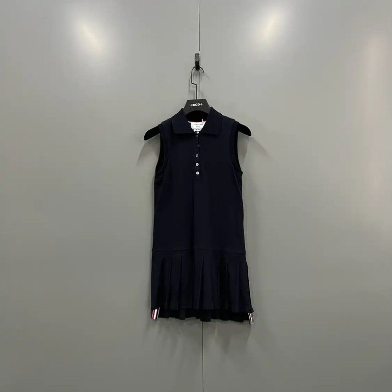 Thom Browne Thom Browne Navy Cotton Summer Dress 0089 Size ONE SIZE - 1 Thumbnail