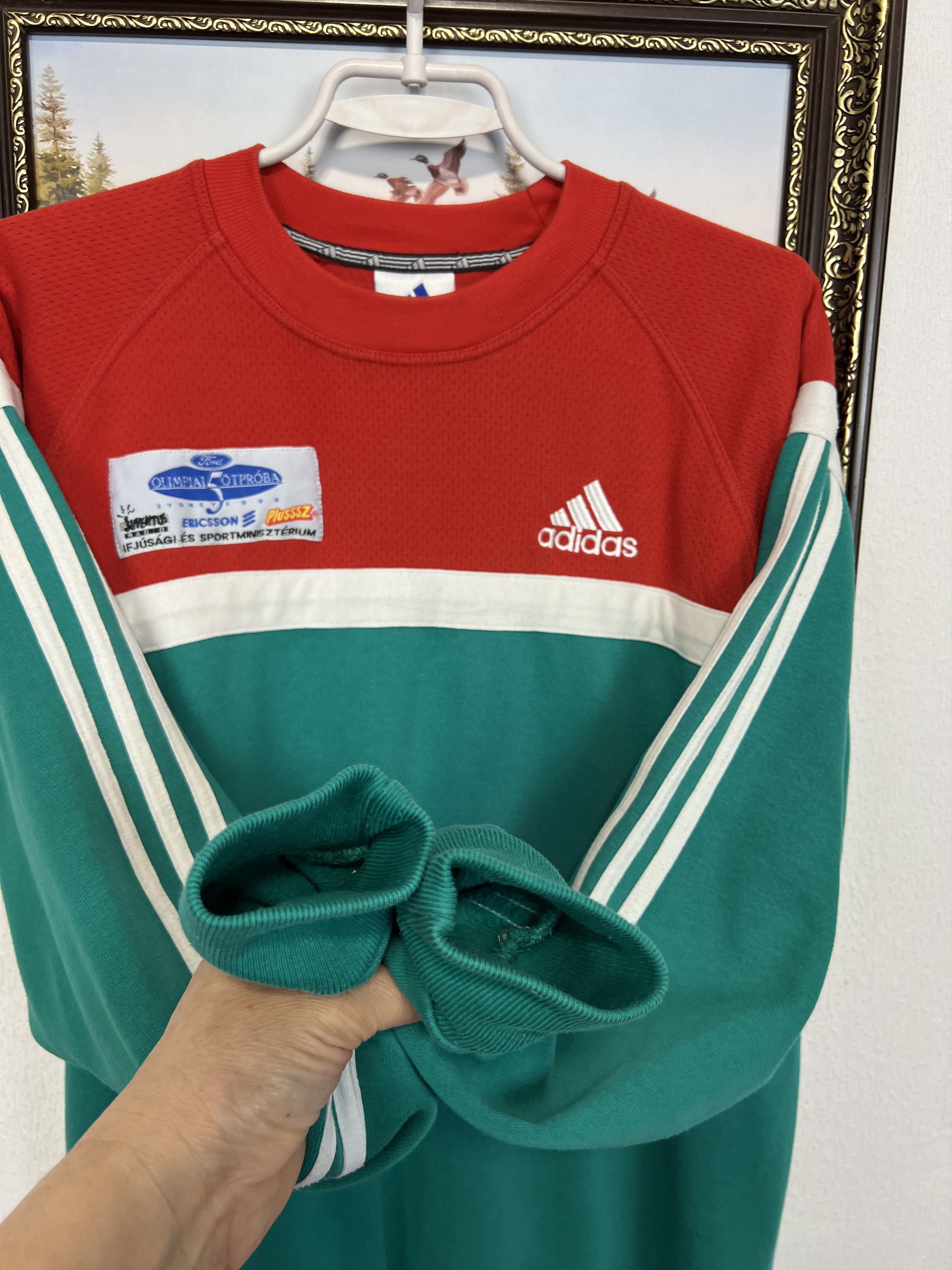 Adidas Vintage Hungary Football Sweatshirt Crewneck Player Issue Size US M / EU 48-50 / 2 - 5 Thumbnail