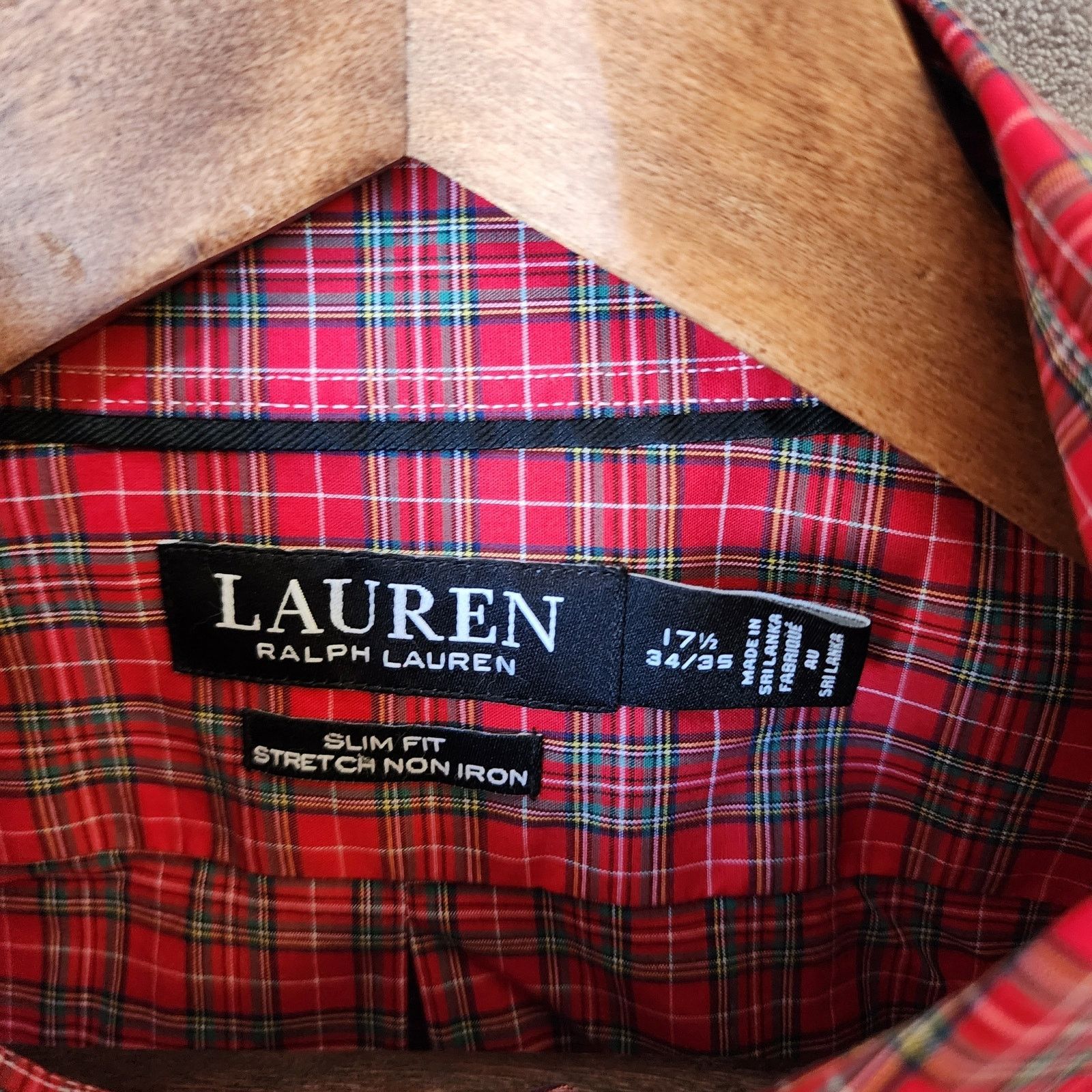 Ralph Lauren Men's Ralph Lauren Black Label Red Plaid Shirt 17 1/2 34/35 Size US XL / EU 56 / 4 - 3 Thumbnail