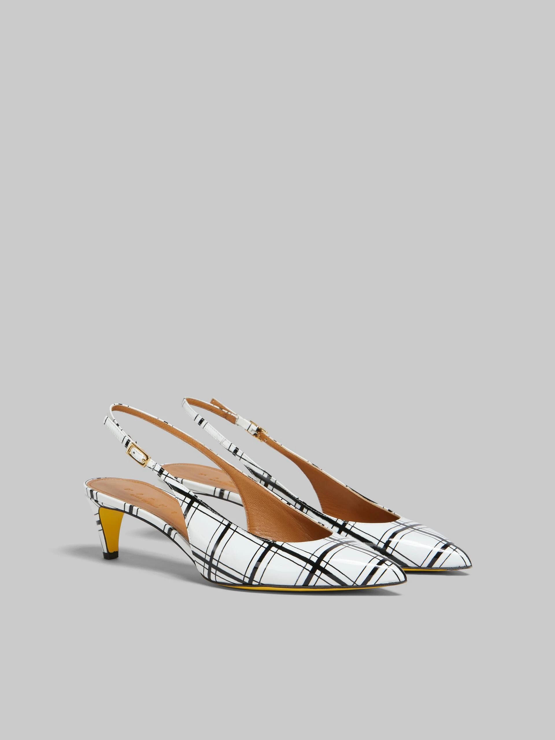Marni o1w1db10824 Sling Back Pumps in Black White Size US 6 / IT 36 - 4 Thumbnail