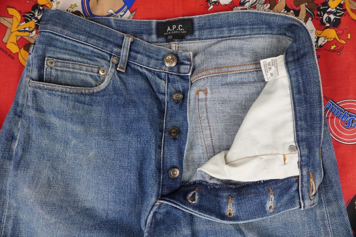 A.P.C. Vtg Apc jeans redline selvedge denim distressed grunge Size US 29 - 7 Thumbnail