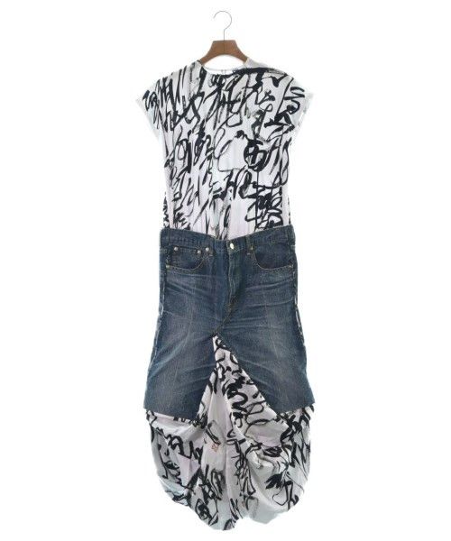 Junya Watanabe × Levi's o1tko10125 Printed Denim-Attached Dress in White/Black Size S / US 4 / IT 40 - 1 Thumbnail