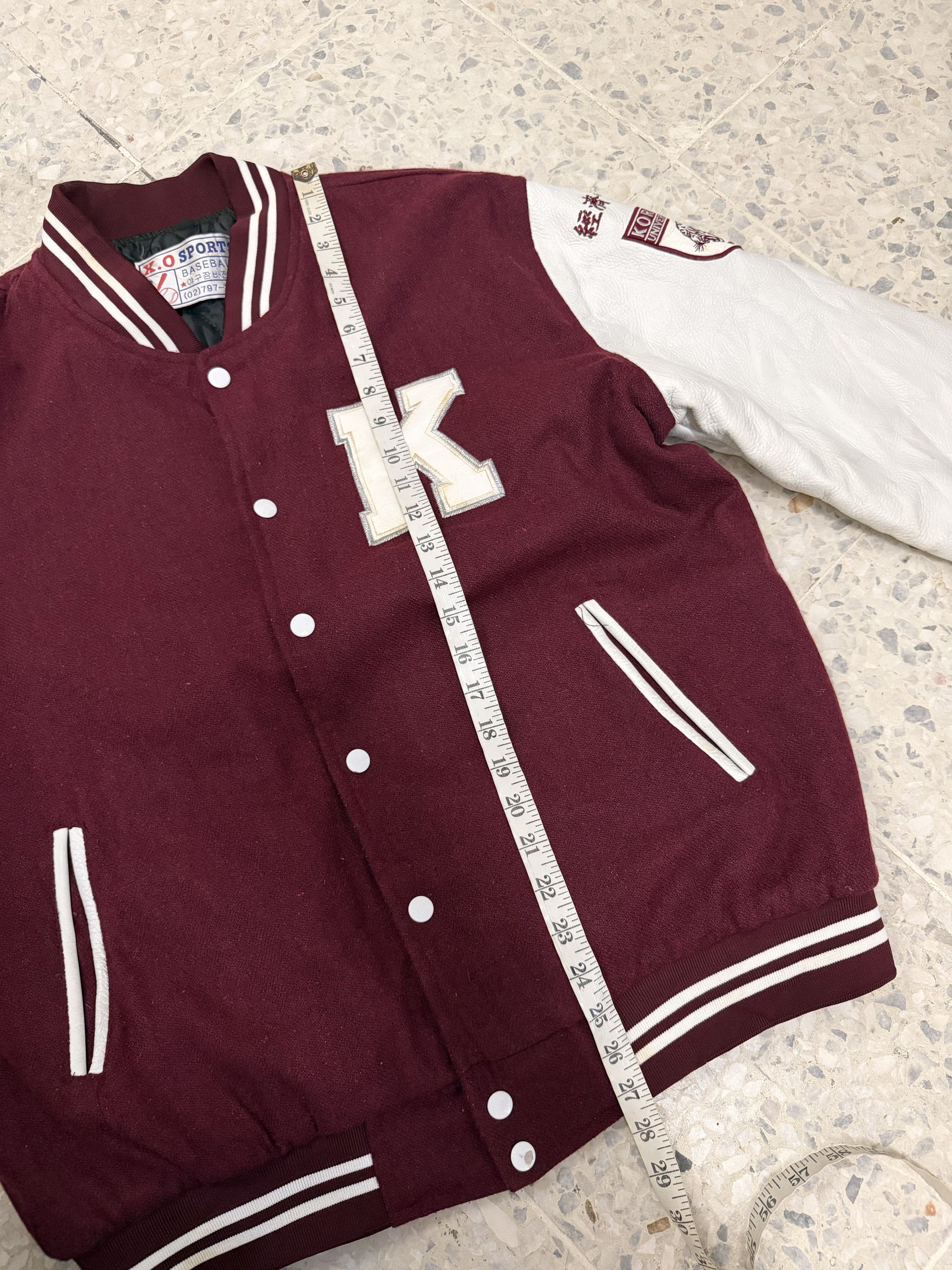 MLB Korea University Embroidery Tiger Logo Varsity Arm Leather Size US XL / EU 56 / 4 - 25 Thumbnail