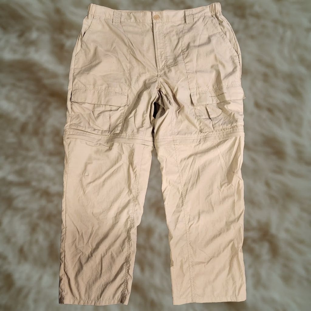 Vintage Columbia PFG Pants Mens XL Tan Fishing Hiking Convertible Omni Shade Cargo 40x30 Size US 40 / EU 56 - 1 Thumbnail