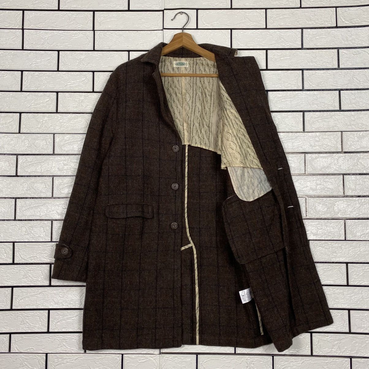 Japanese Brand Vintage Wool Jacket Tartan Blaket Nirvana Issey Miyake Size US L / EU 52-54 / 3 - 12 Thumbnail