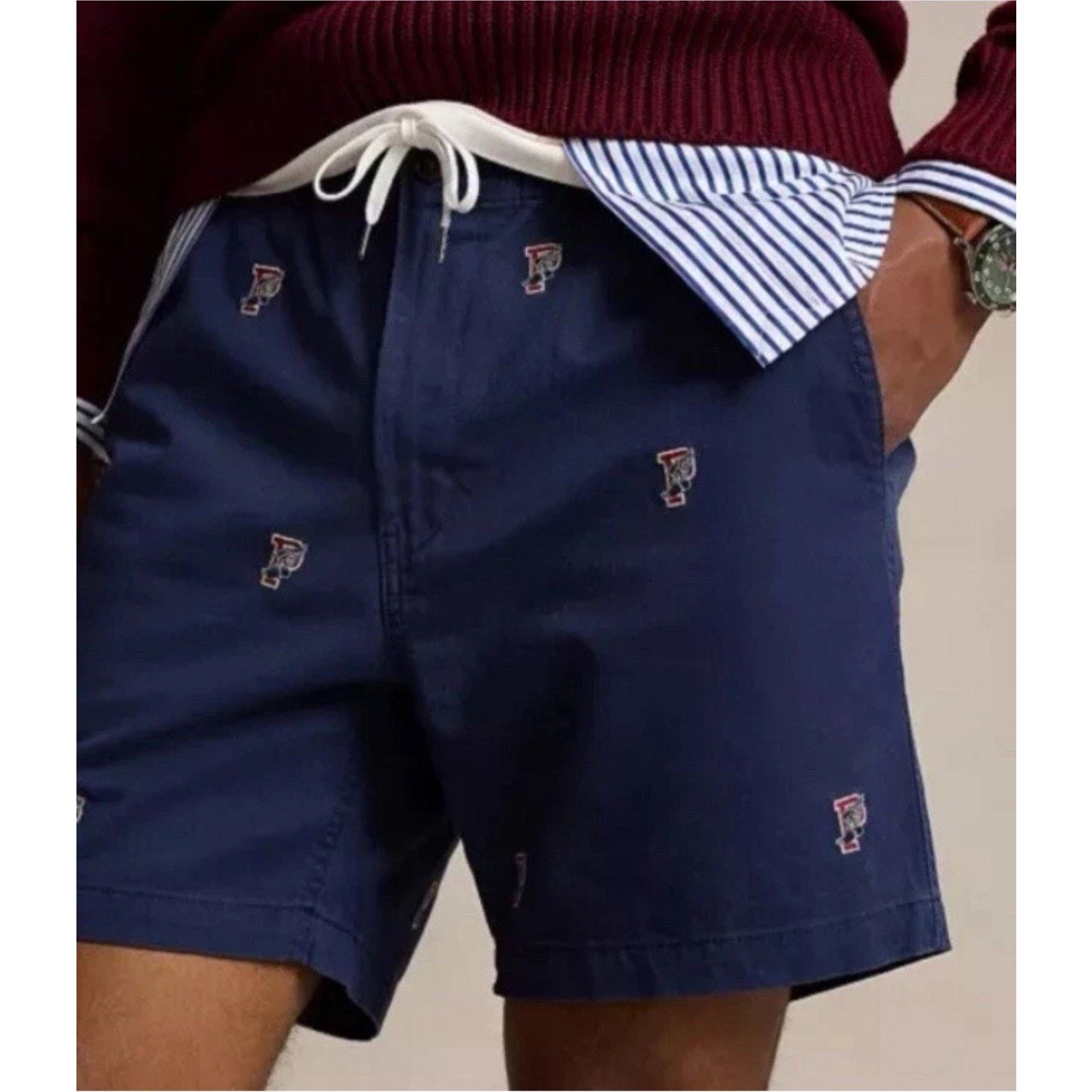 Polo Ralph Lauren Polo Ralph Lauren Wing Prepster All Over Embroidered Shorts Size US 29 - 3 Thumbnail