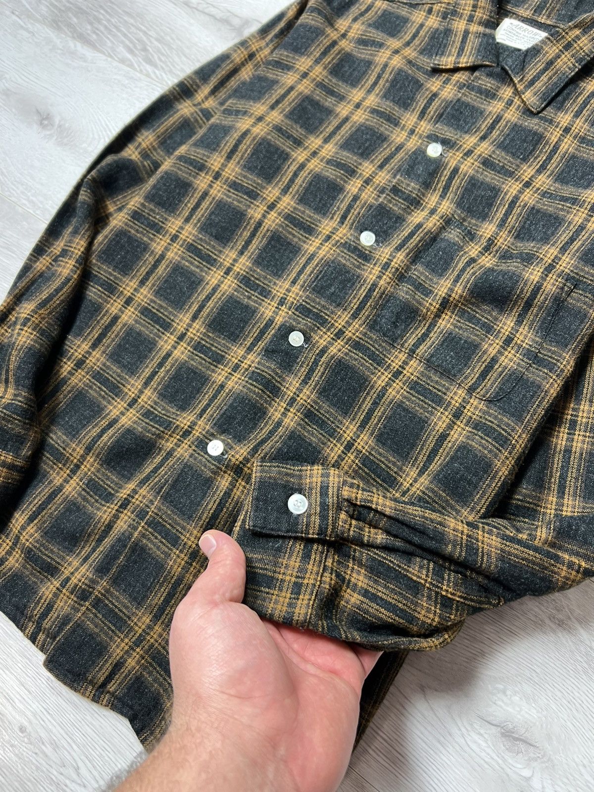 Arrow Vintage 50s / 60s Arrow Flannel Checkered Shirt Wool Acrylic Size US M / EU 48-50 / 2 - 8 Thumbnail