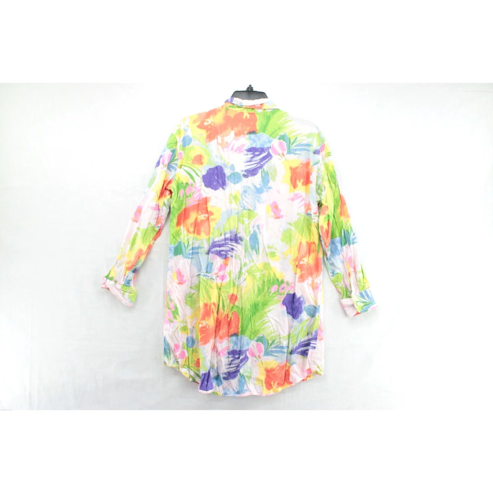 Ralph Lauren Lauren Ralph Lauren Top Shirt Women's Floral Print 3/4 Roll-Tab Sleeve Knit Long Multicolor Button-Up Casual Business Workwear Adult M Womens Size M / US 6-8 / IT 42-44 - 7 Thumbnail
