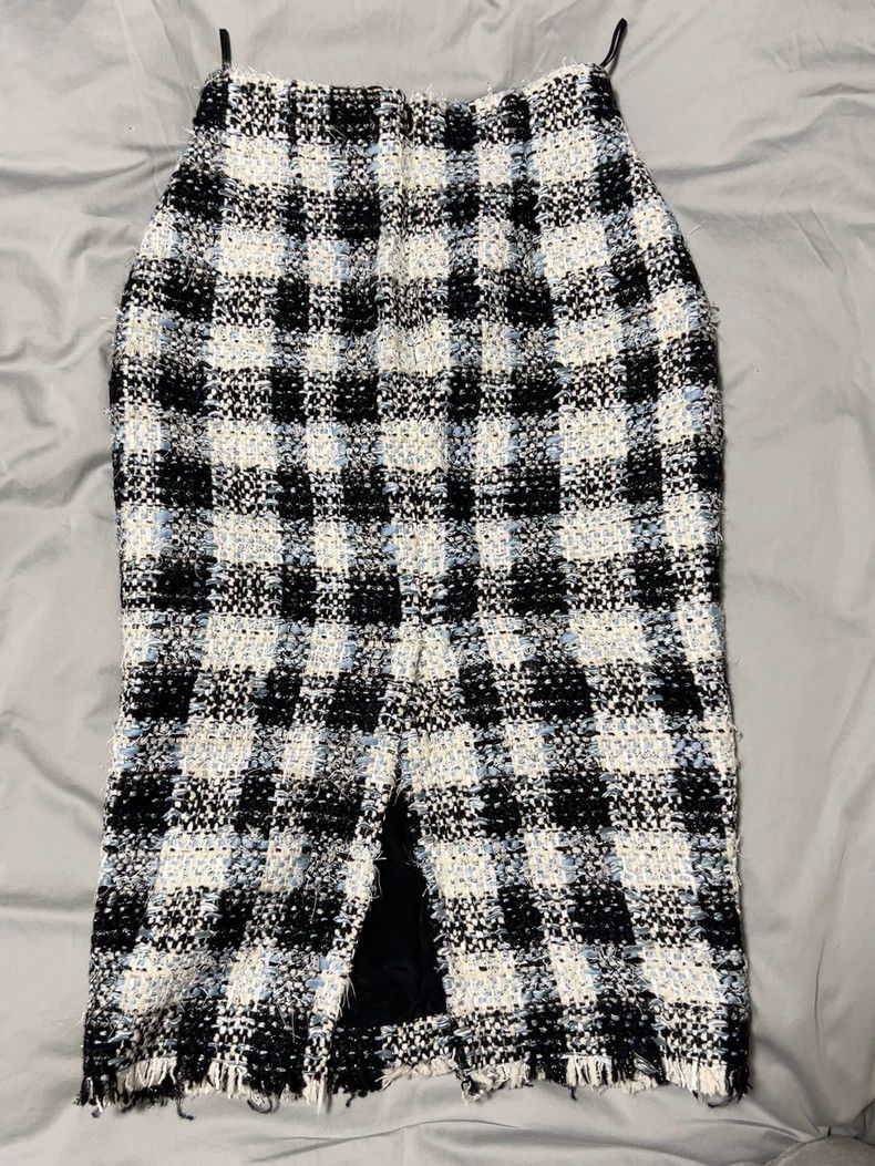 Alexander McQueen Alexander McQUEEN Knitted plaid skirt 2505-Nextarrow Size 24" / US 00 / IT 34 - 2 Thumbnail