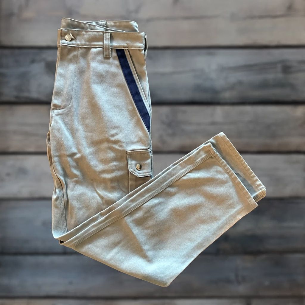 Vintage ROFA Canvas Pants Carpenter Work Pants 48 Regular Gray Men 32in Inseam Size US 32 / EU 48 - 1 Thumbnail